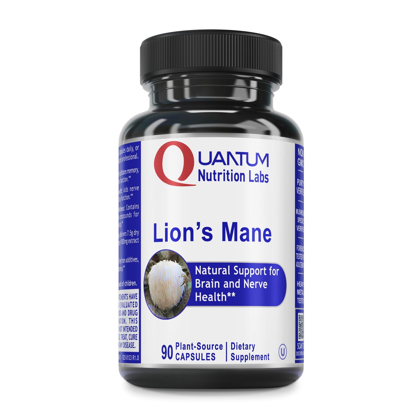 Quantum Nutrition Lion's Mane Mushroom Supplement Capsules, 90 Count