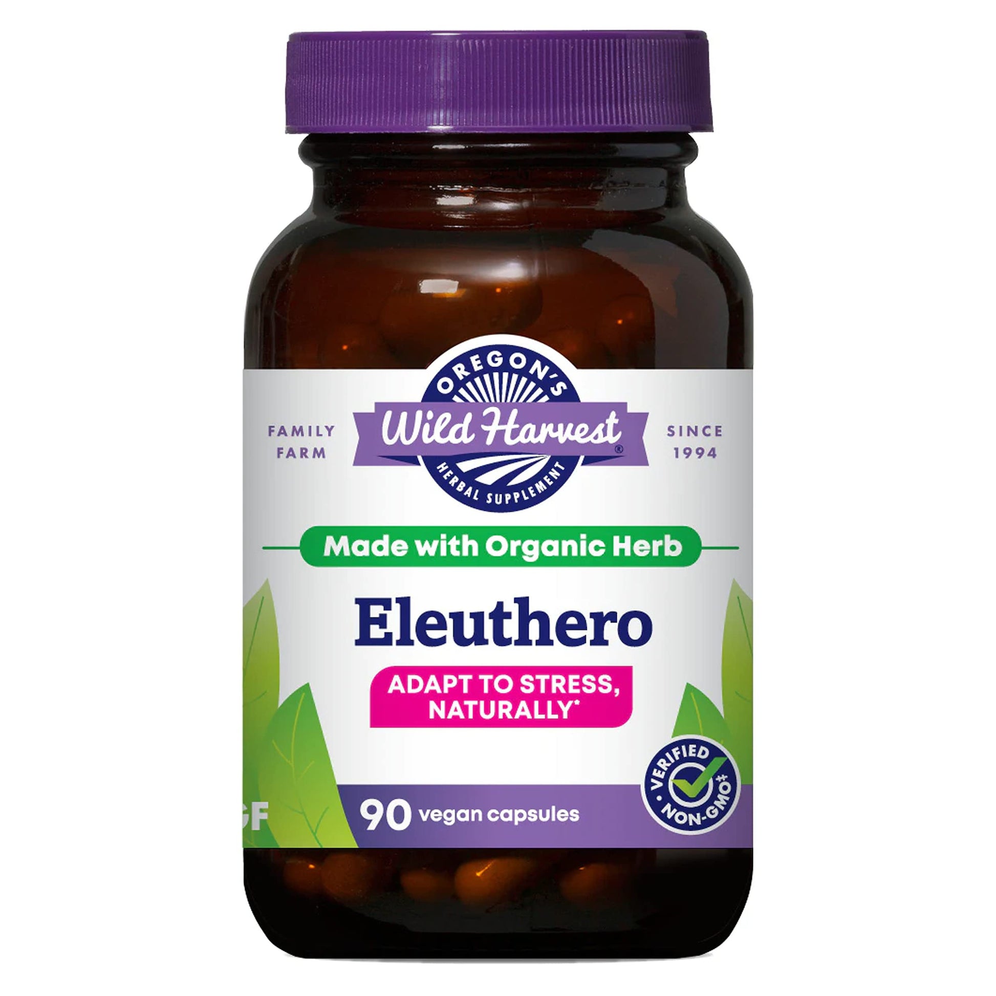 Oregon's Wild Harvest Eleuthero Capsules 90 Count