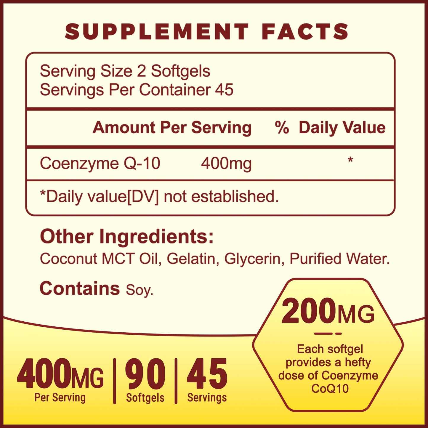 Nutriselect CoQ10 400mg Softgels, 90 Softgels