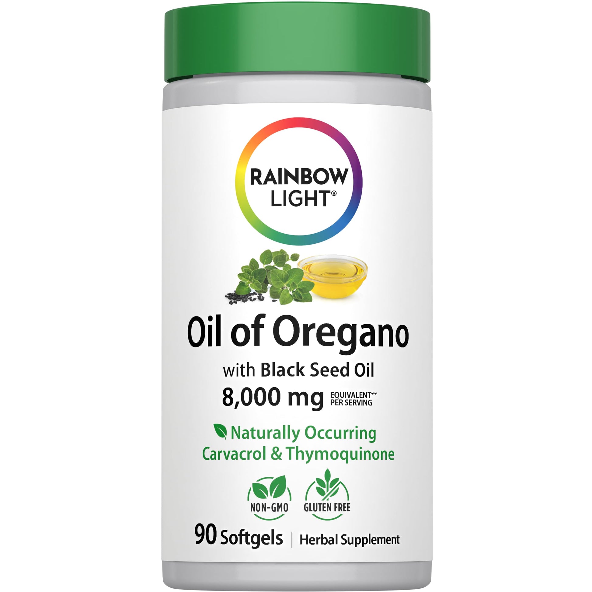 Rainbow Light Oil of Oregano with Black Seed Oil Softgels 90