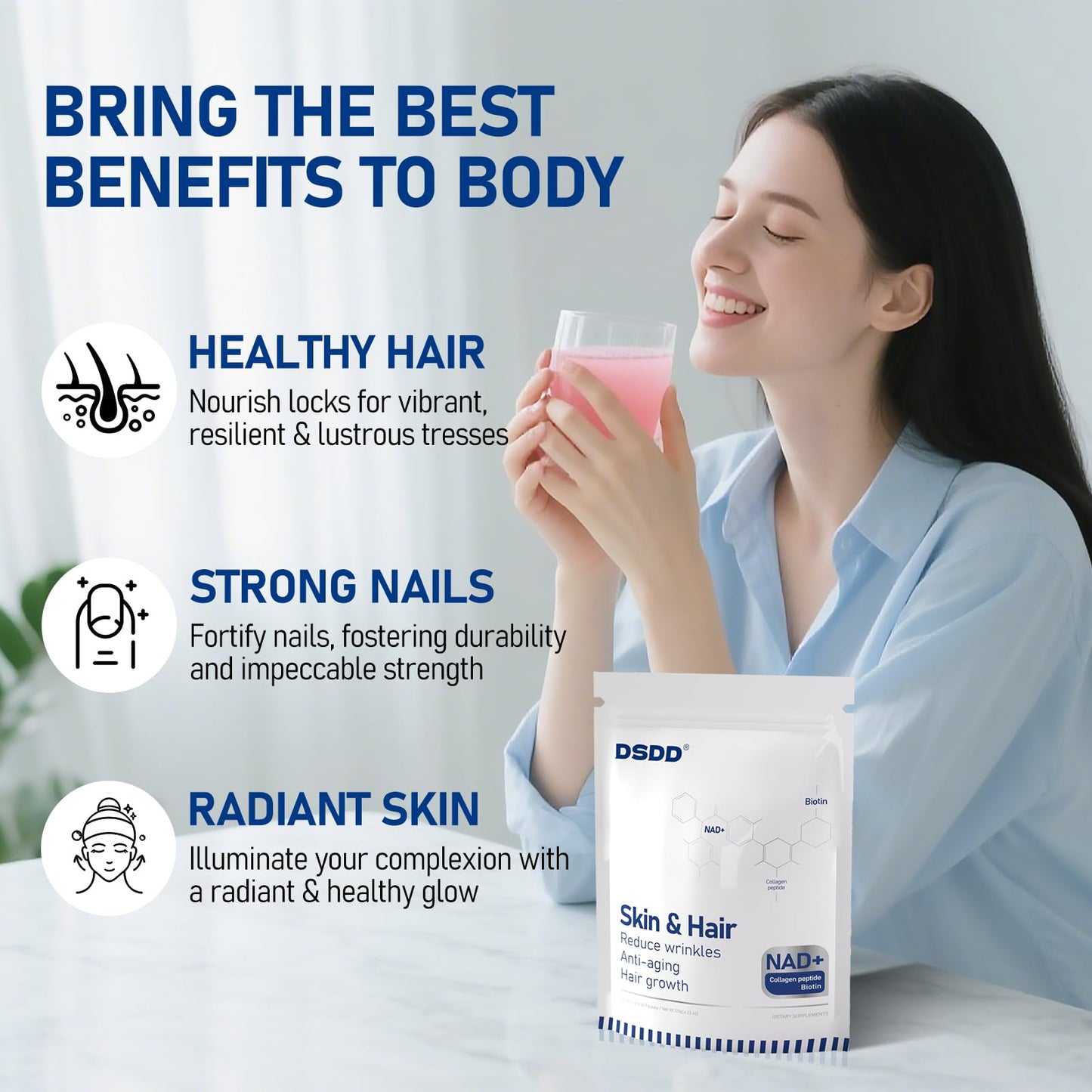 DSDD Biotin Supplements Powder 8.46 oz
