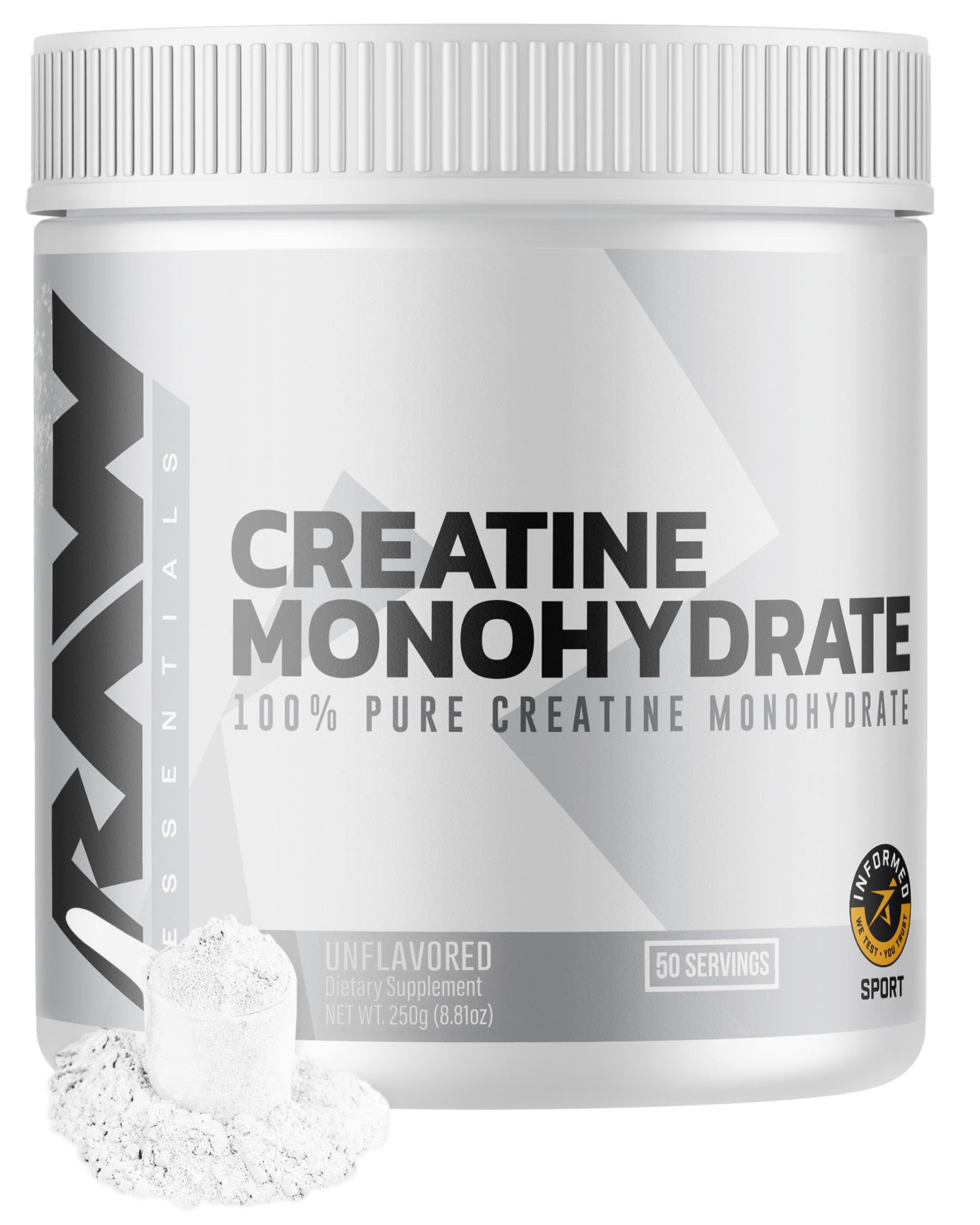 RAW Creatine Monohydrate Powder 8.81 oz