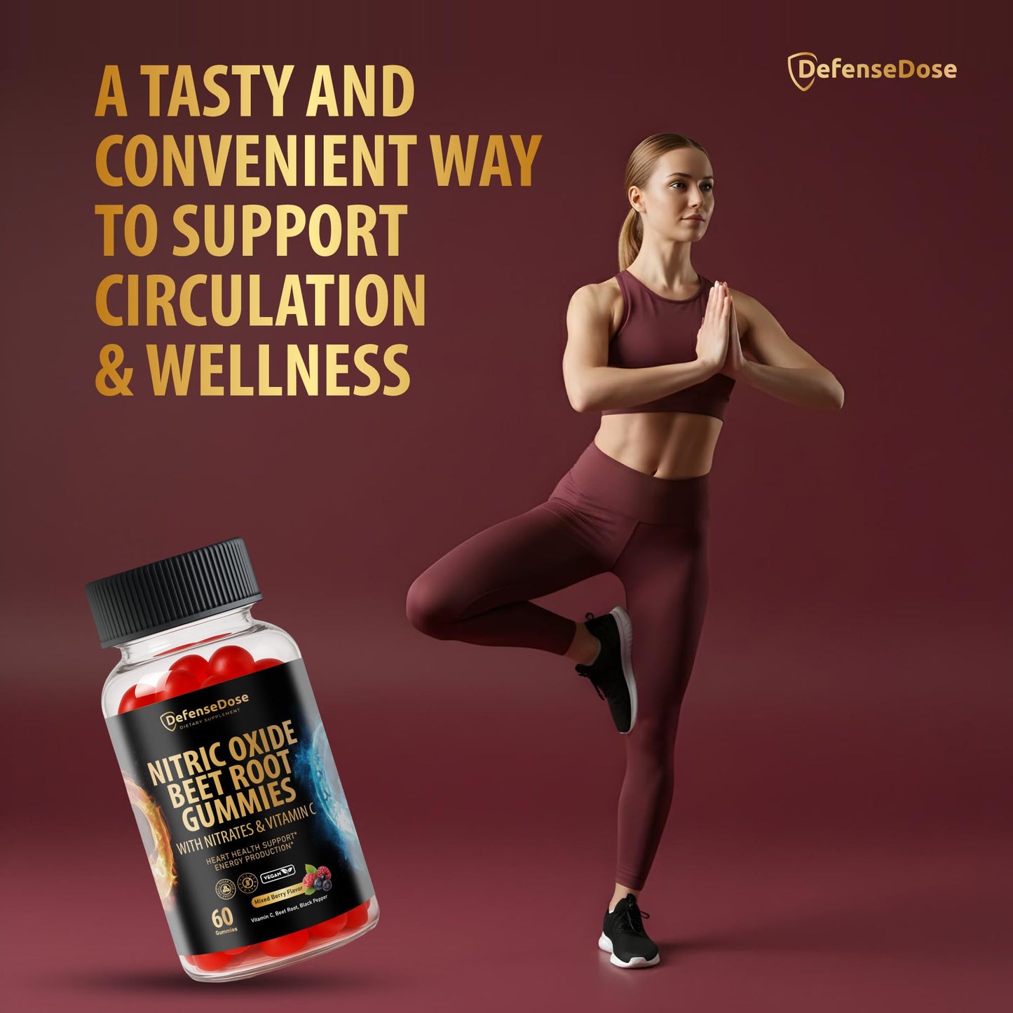 Defense Dose Beet Root Gummies 60 Count