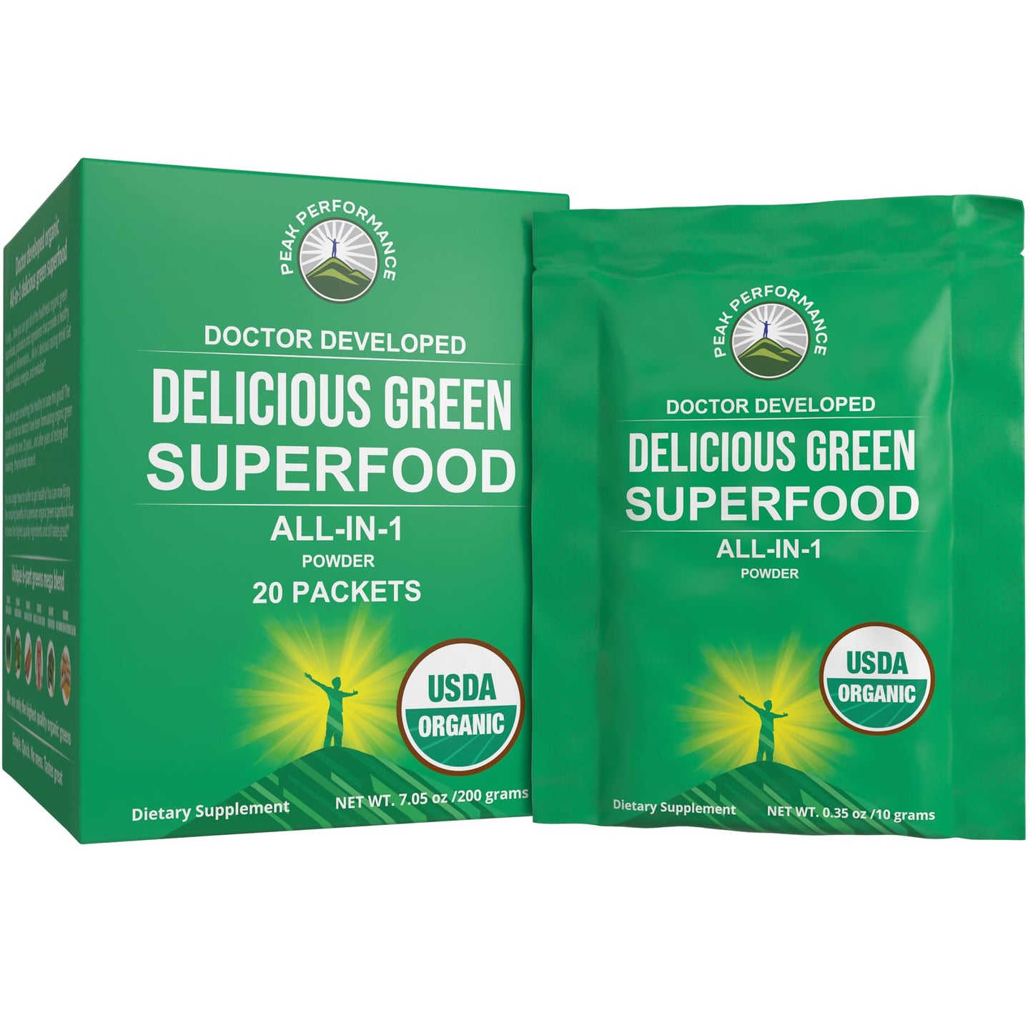 Peak Performance Organic Green Superfood Powder 7.05 oz