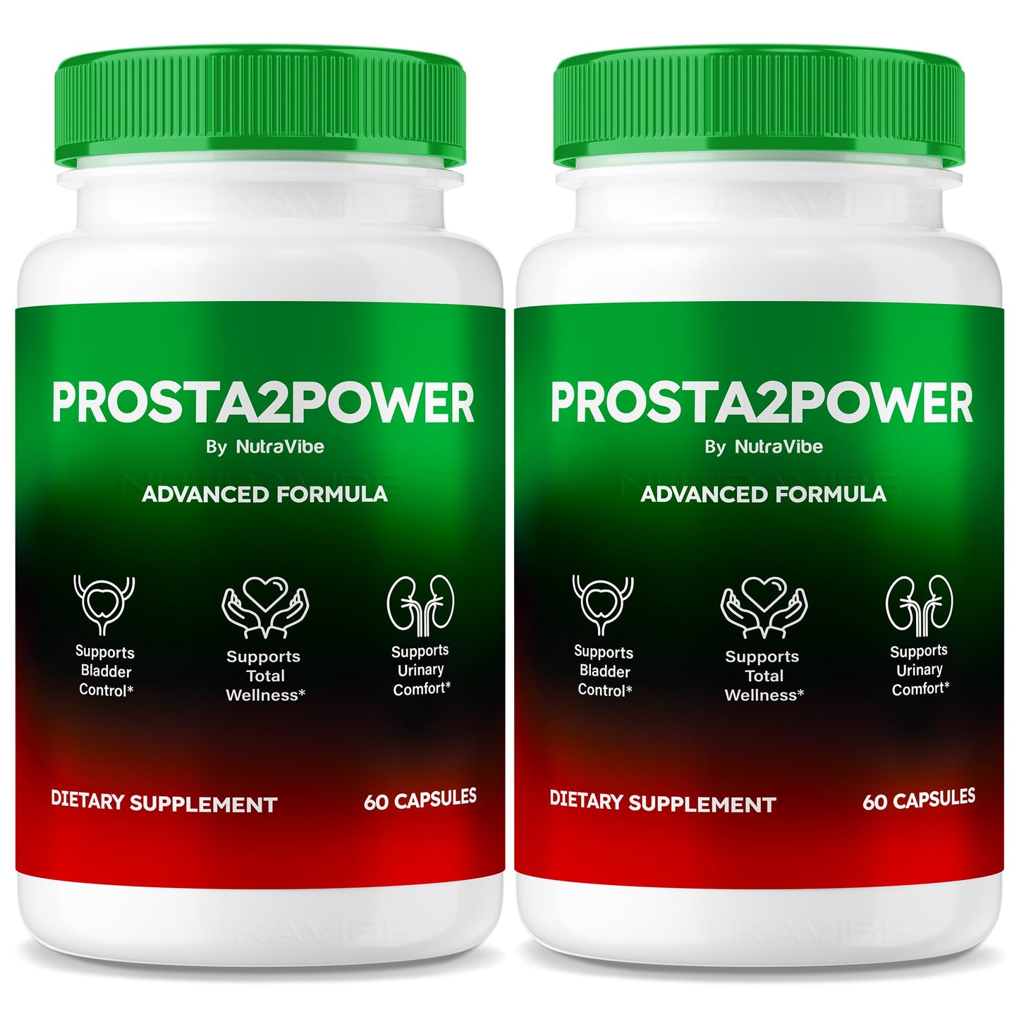 NutraVibe Prosta2Power Prostate & Urinary Support Capsules, 120 Count