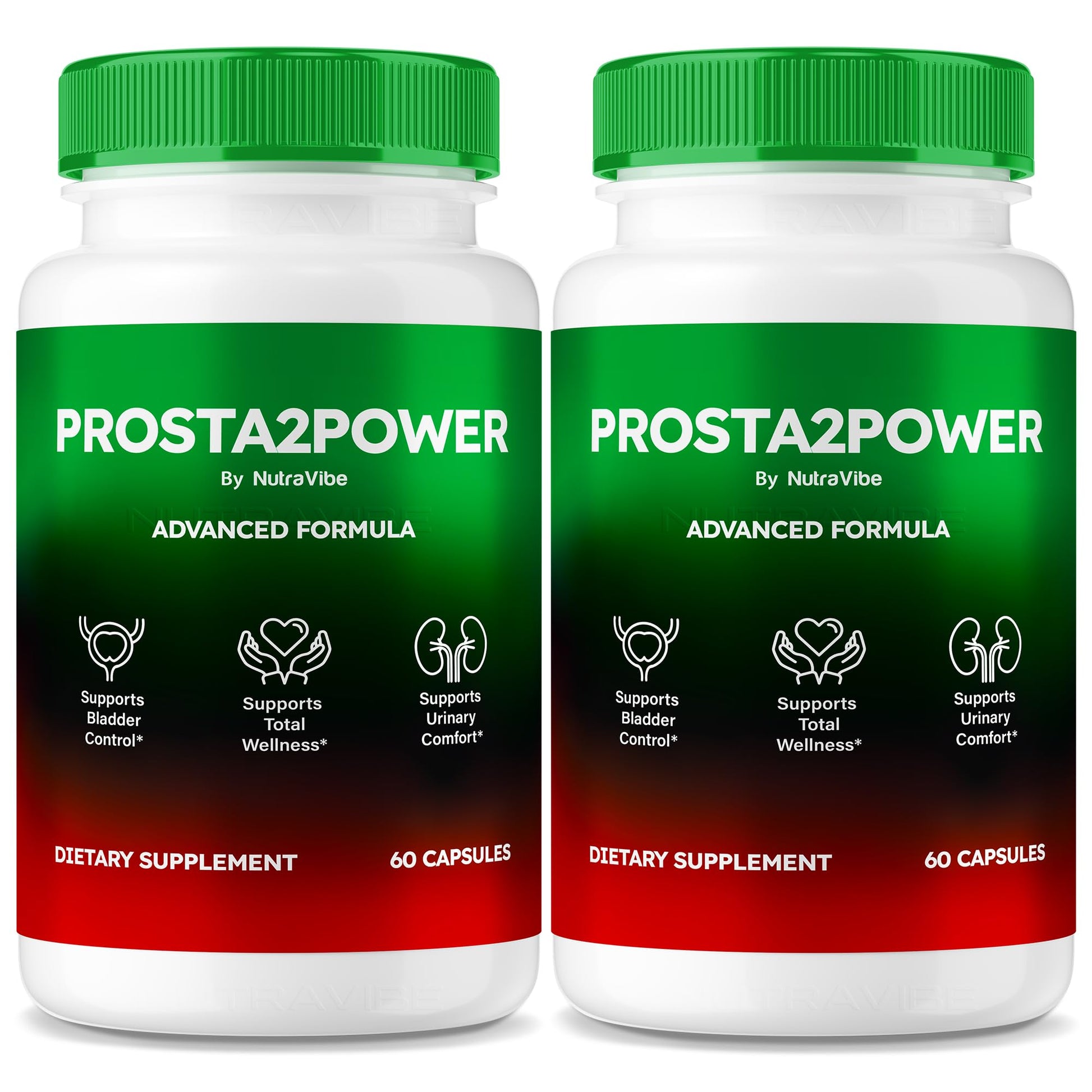 NutraVibe Prosta2Power Prostate & Urinary Support Capsules, 120 Count