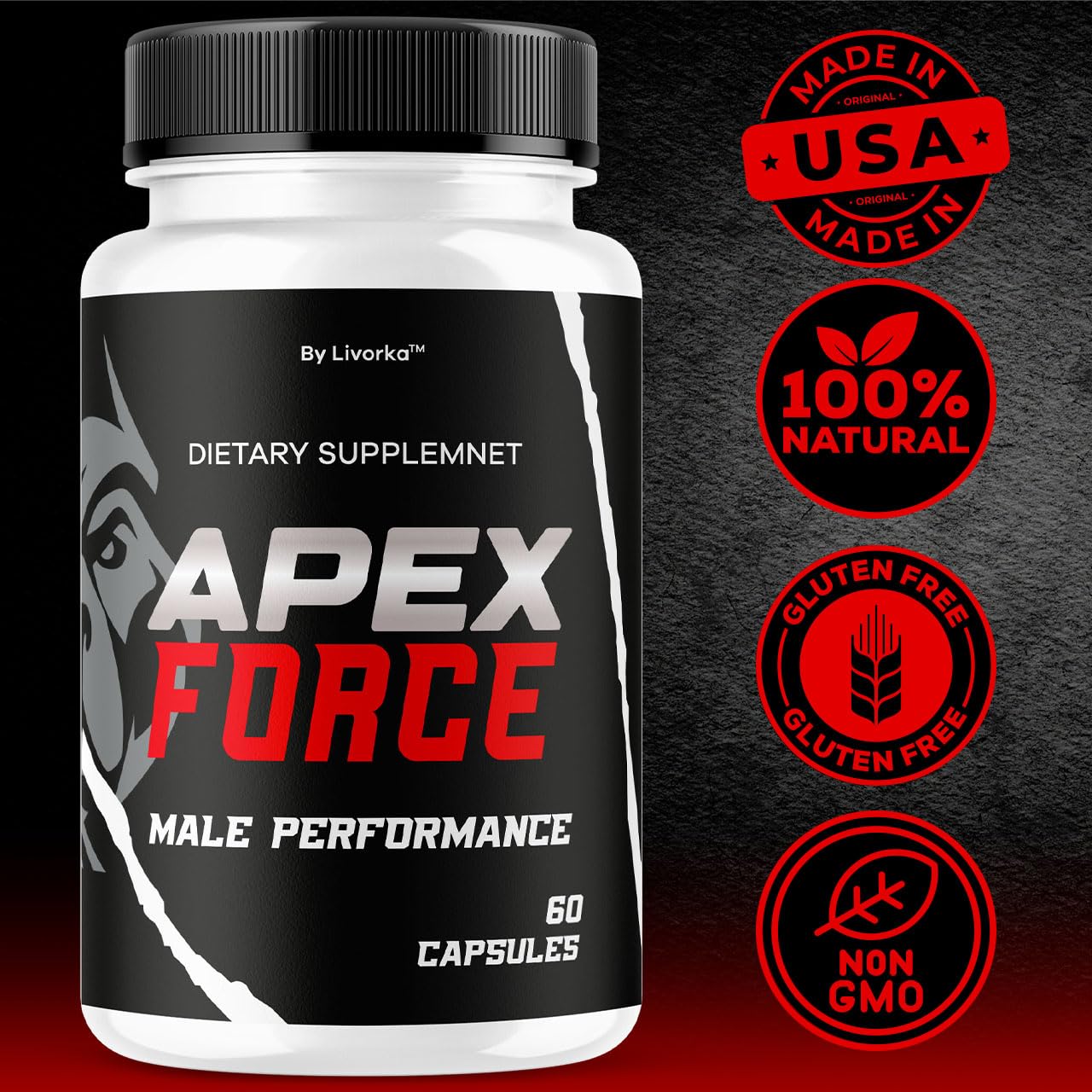 LIVORKA Apex Force Daily Capsules, 300 Capsules