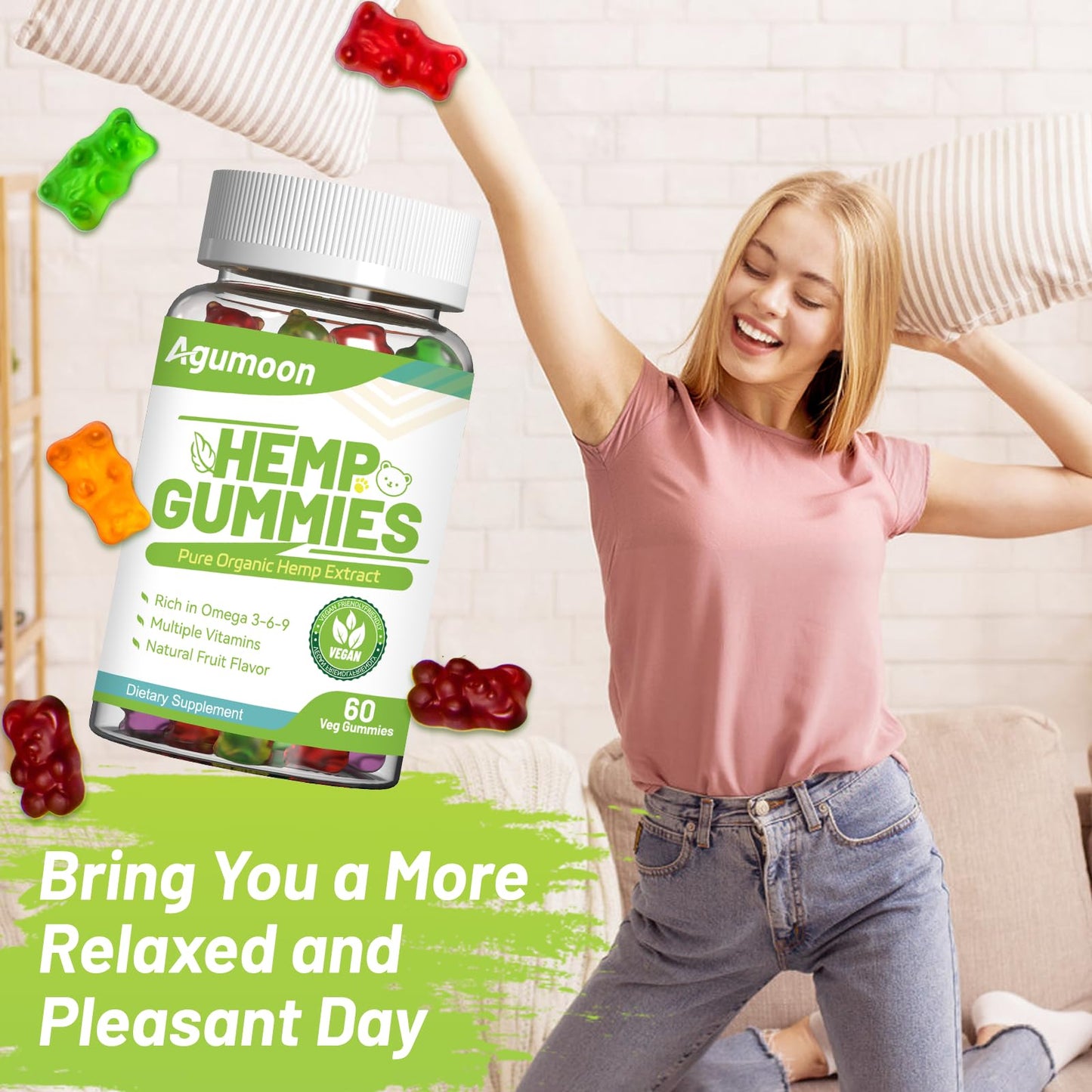 Agumoon Hemp Gummies Gummy 180 Count