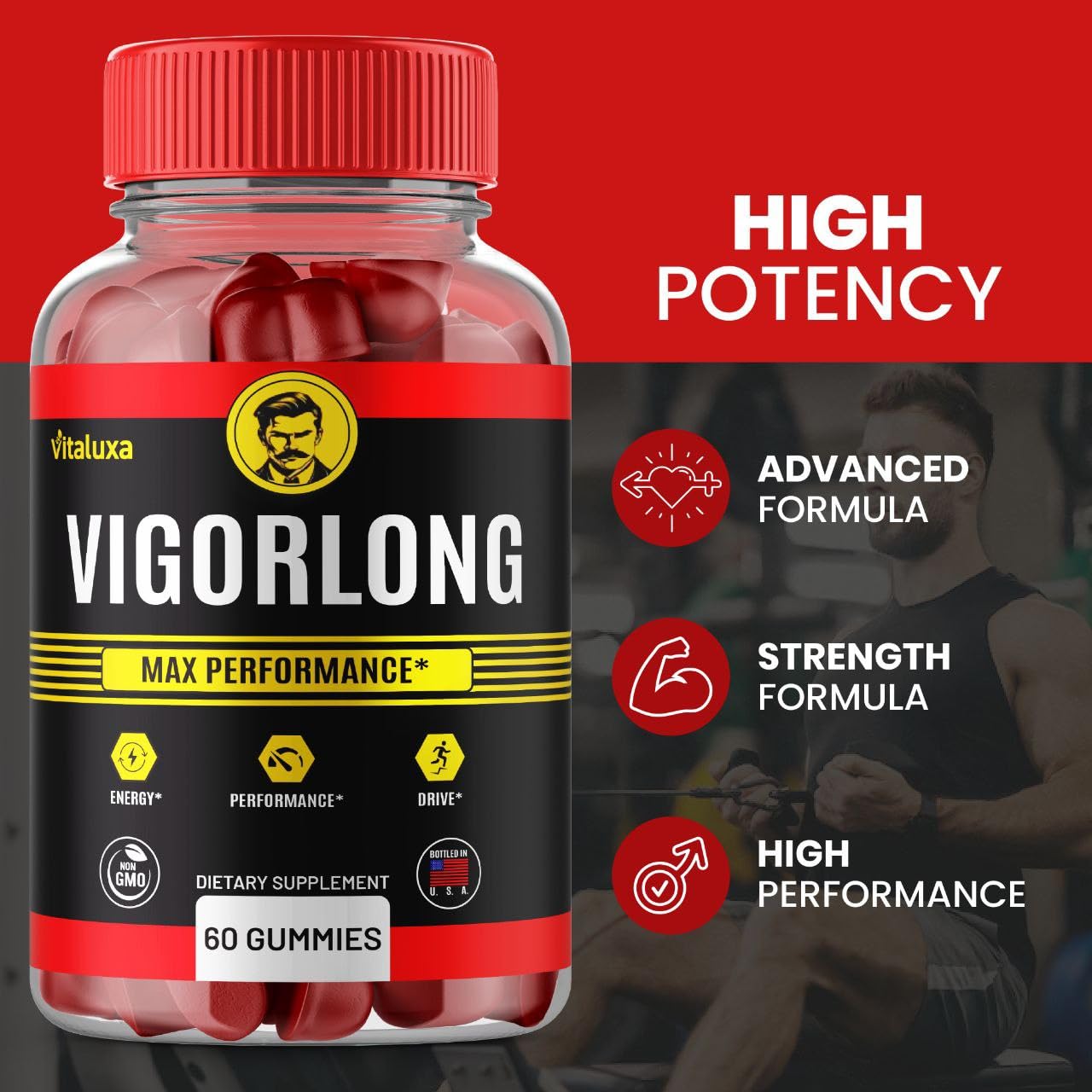 Vitaluxa Vigorlong Gummies 60 Count