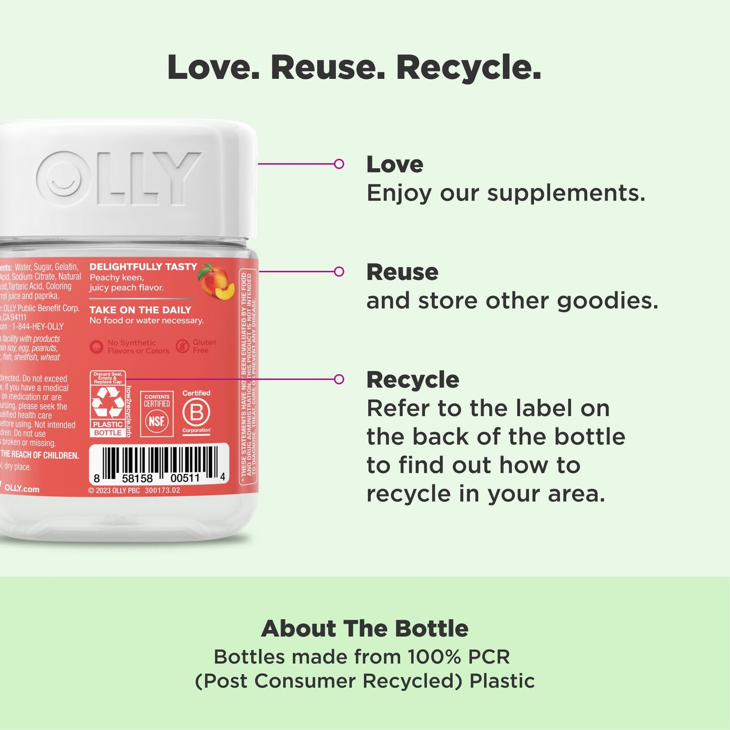OLLY Probiotic + Prebiotic Gummy 30 Count