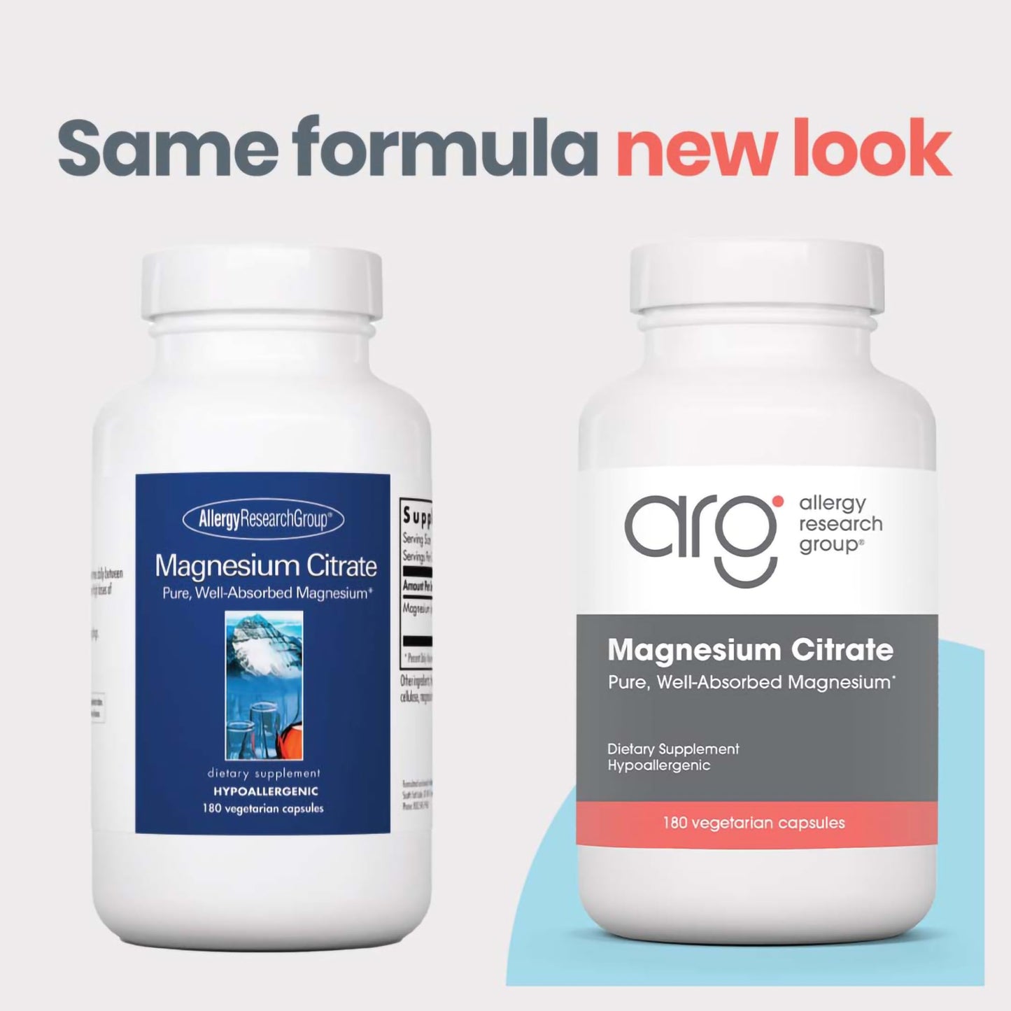 Allergy Research Group Magnesium Citrate Capsules 180 Capsules