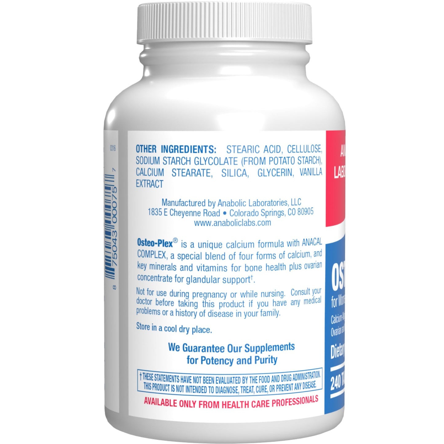 Anabolic Laboratories Osteo-Plex Bone Health Supplement for Women Tablets 240 Count