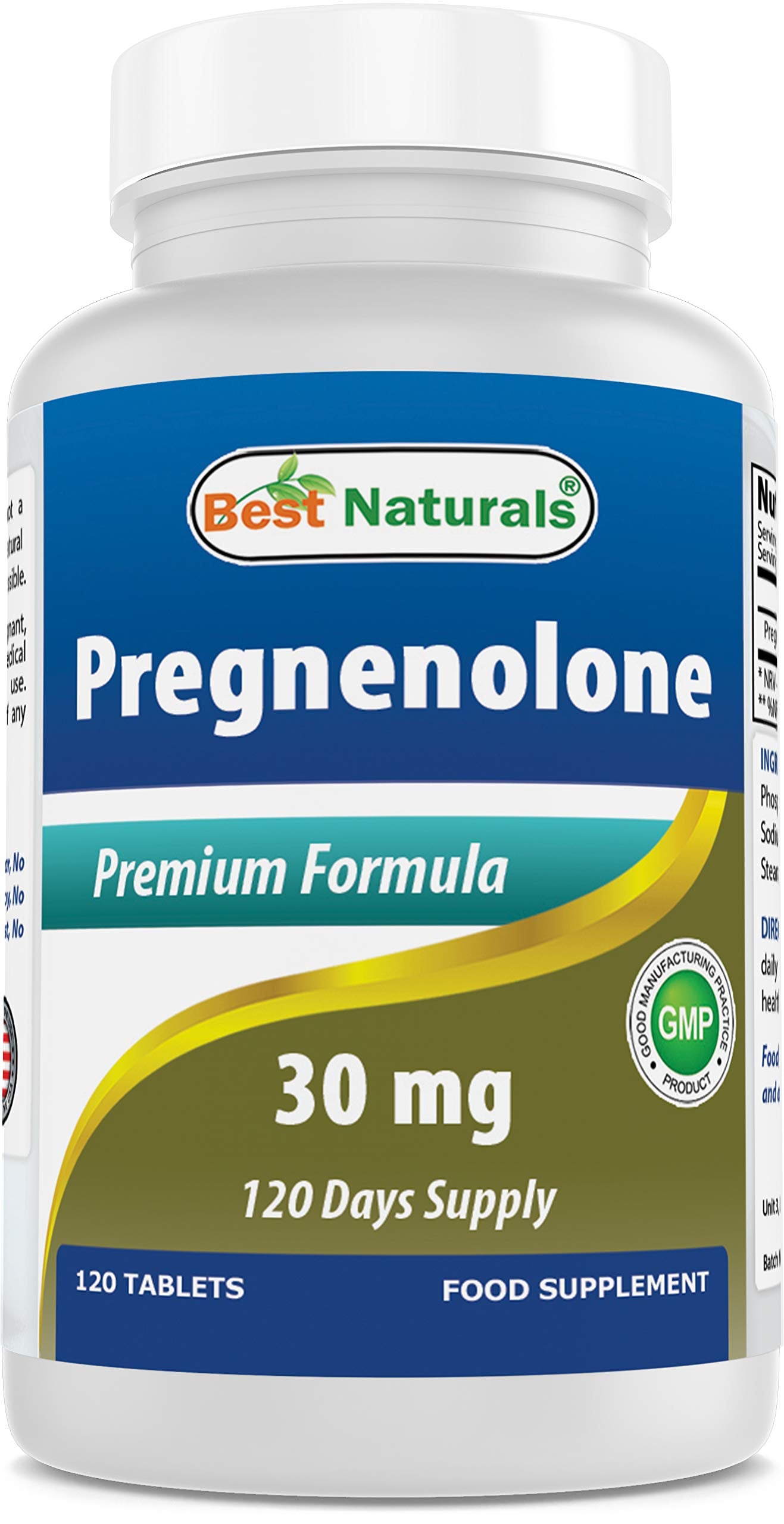 Best Naturals DHEA 100mg & Pregnenolone 30mg Capsules, 60 Count