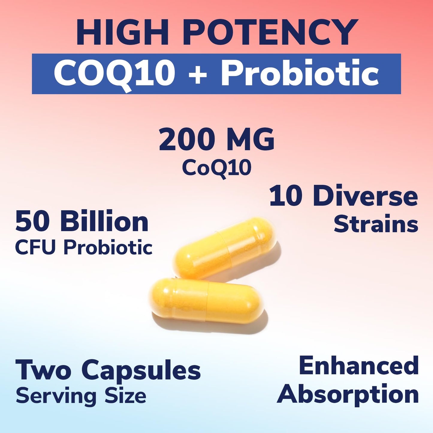 Vitalibre CoQ10 200 mg with Probiotics Capsule, 60 Count