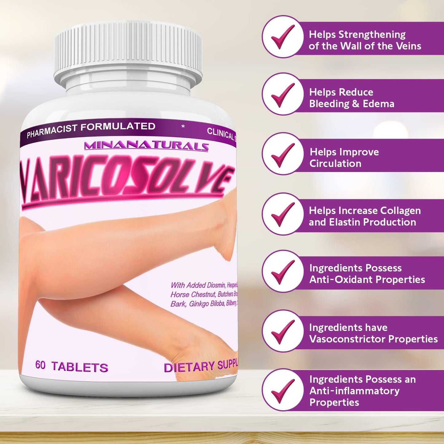 MINANATURALS VARICOSOLVE 60 Tablets