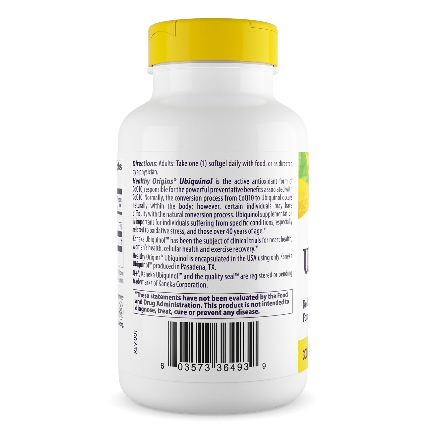 Healthy Origins Ubiquinol CoQ10 300 mg Kaneka Softgel, 60 Count