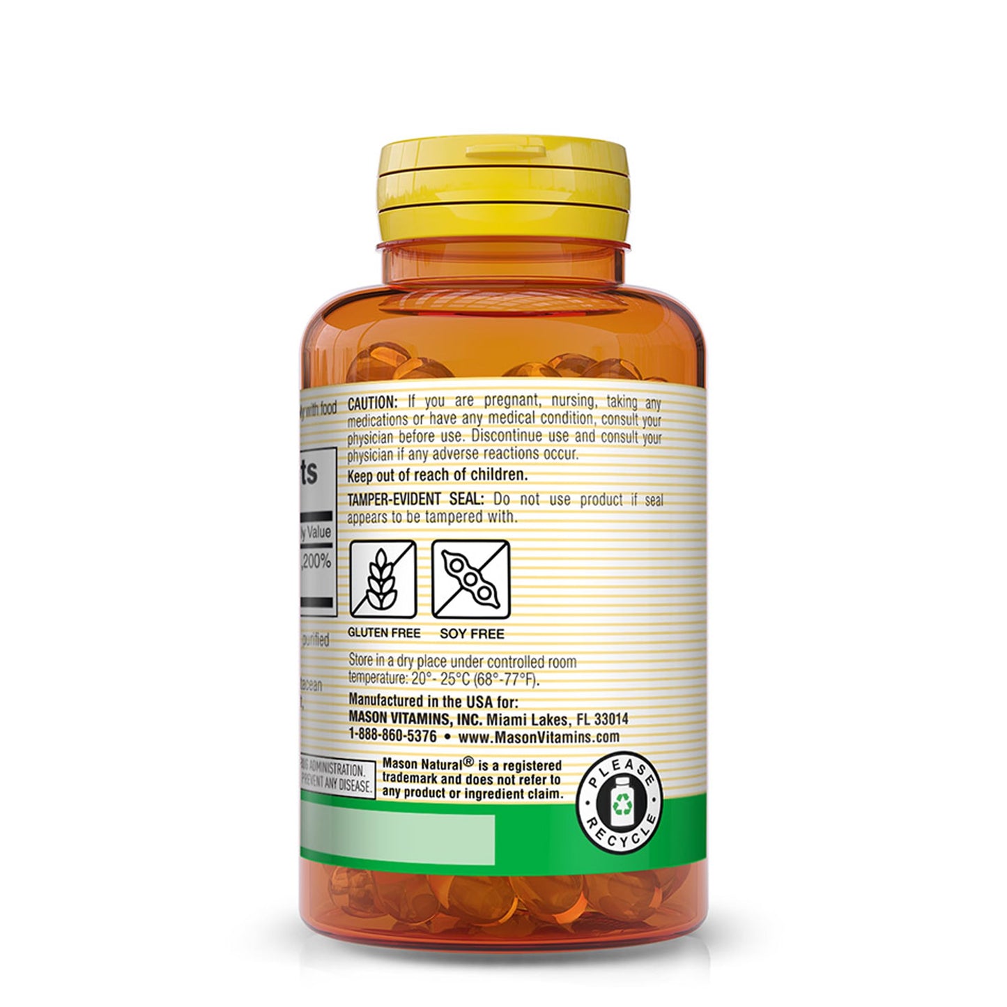 Mason Natural Vitamin E Softgels, 100 Count