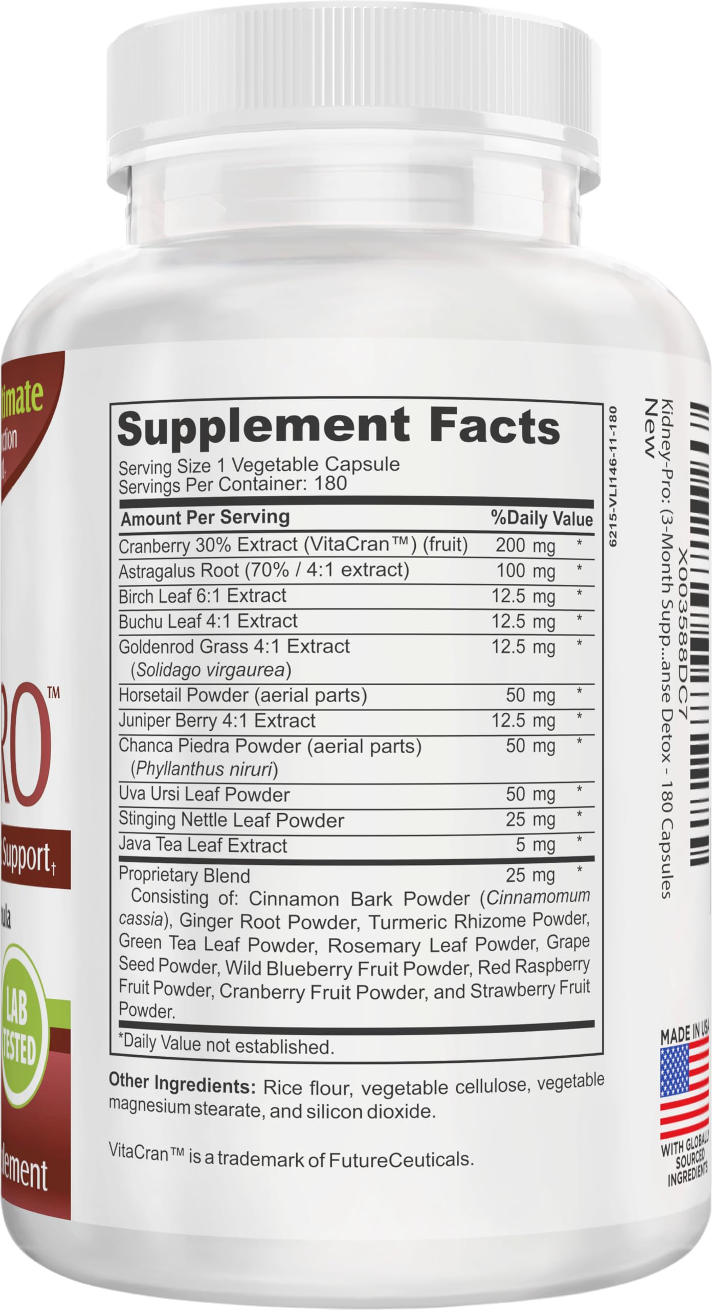 Elevate Recovery Supplements Kidney-Pro Capsules 180 Count
