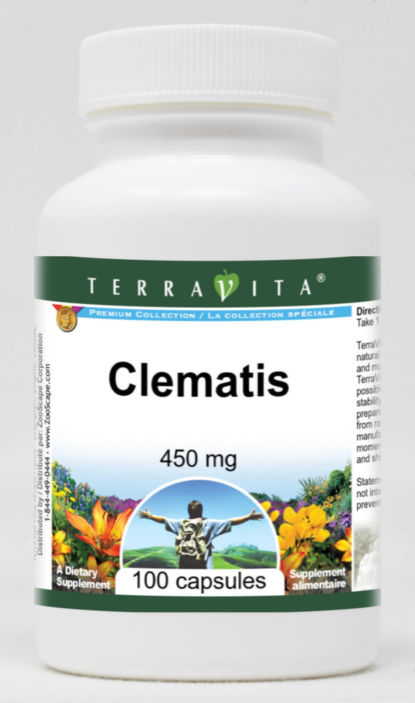 Terravita Clematis 450 mg Capsules, 100 Count