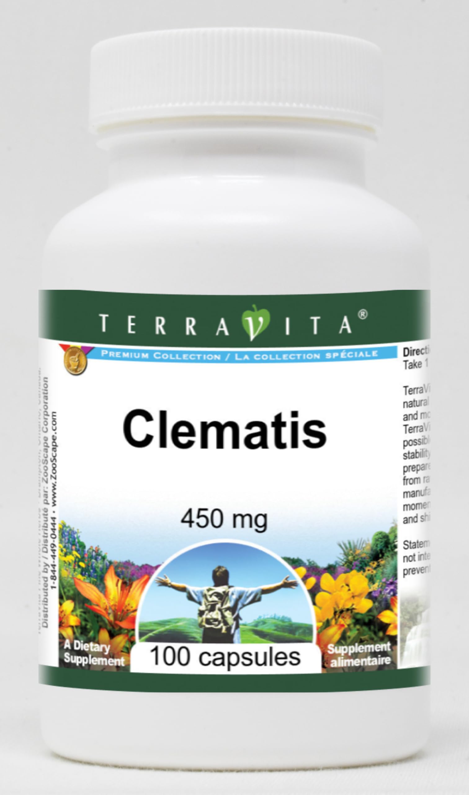 Terravita Clematis 450 mg Capsules, 100 Count
