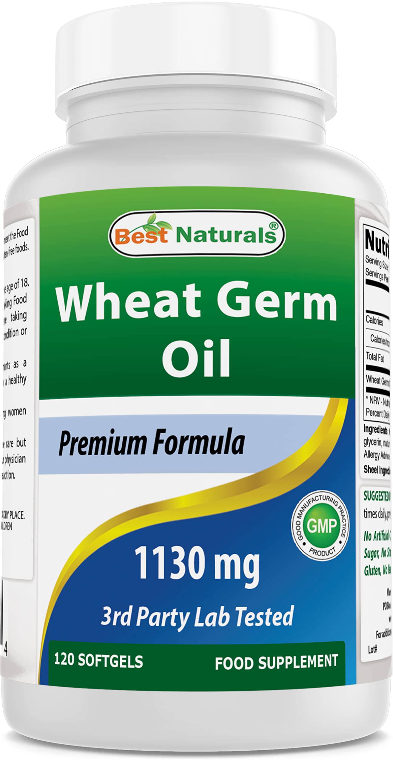 Best Naturals Wheat Germ Oil 1130 mg Softgels 120
