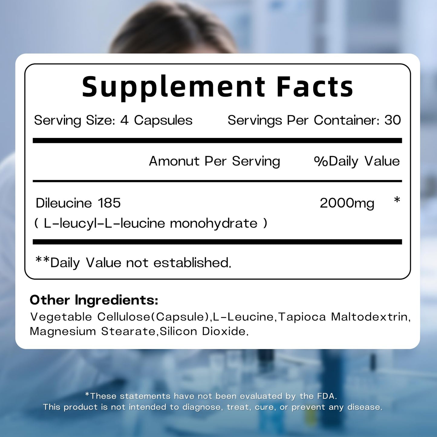 METHEM Dileucine Amino Acid Peptide with 185 Peptides Vegetable Capsules 120