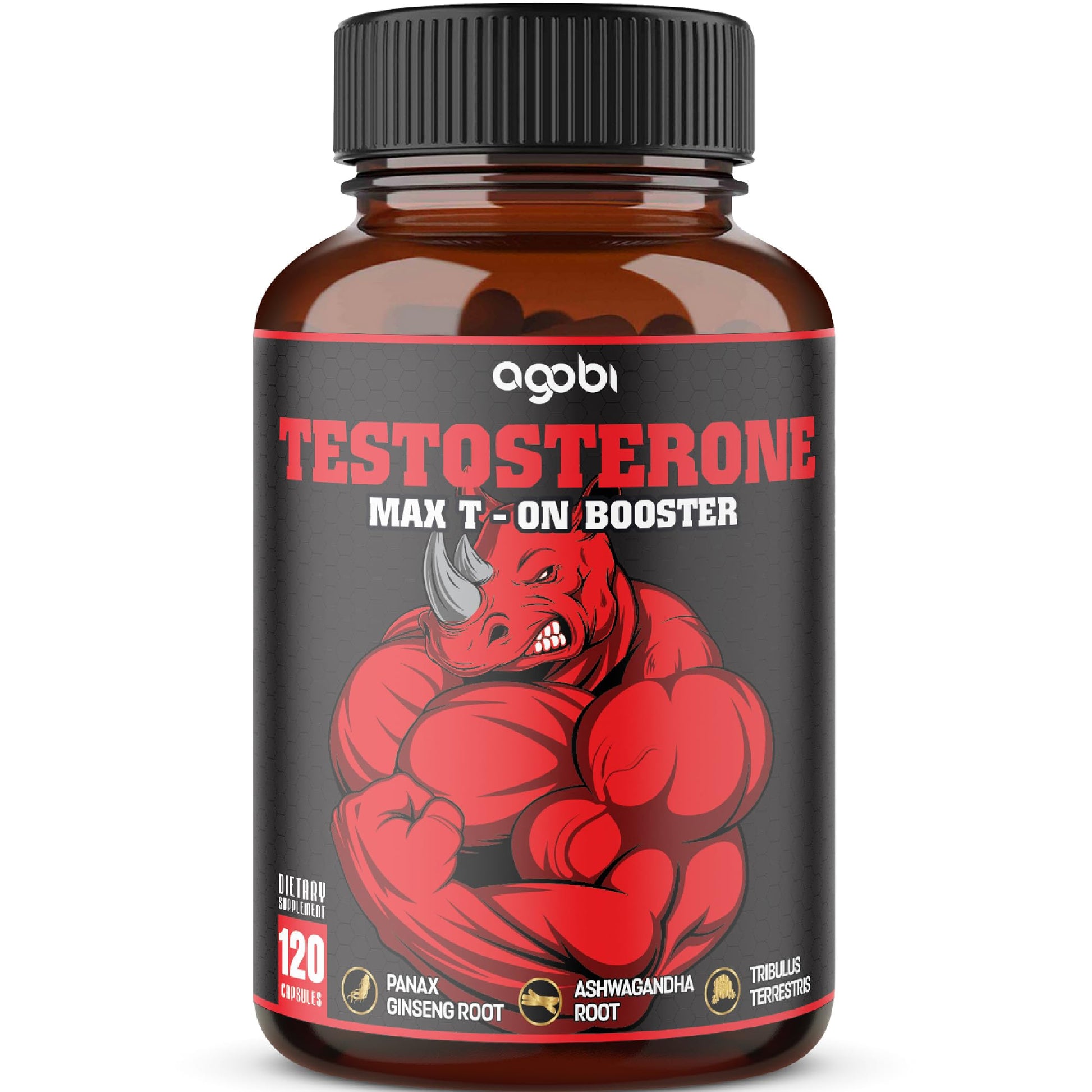 Agobi 11in1 Testosterone Supplement Capsules, 120 Count