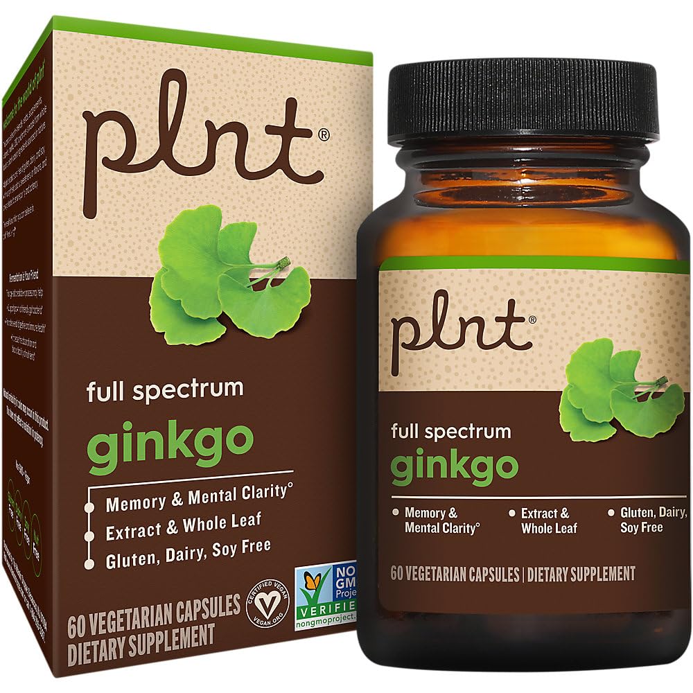 plnt Gingko Full Spectrum, Supports Memory & Mental Clarity 60 Capsules