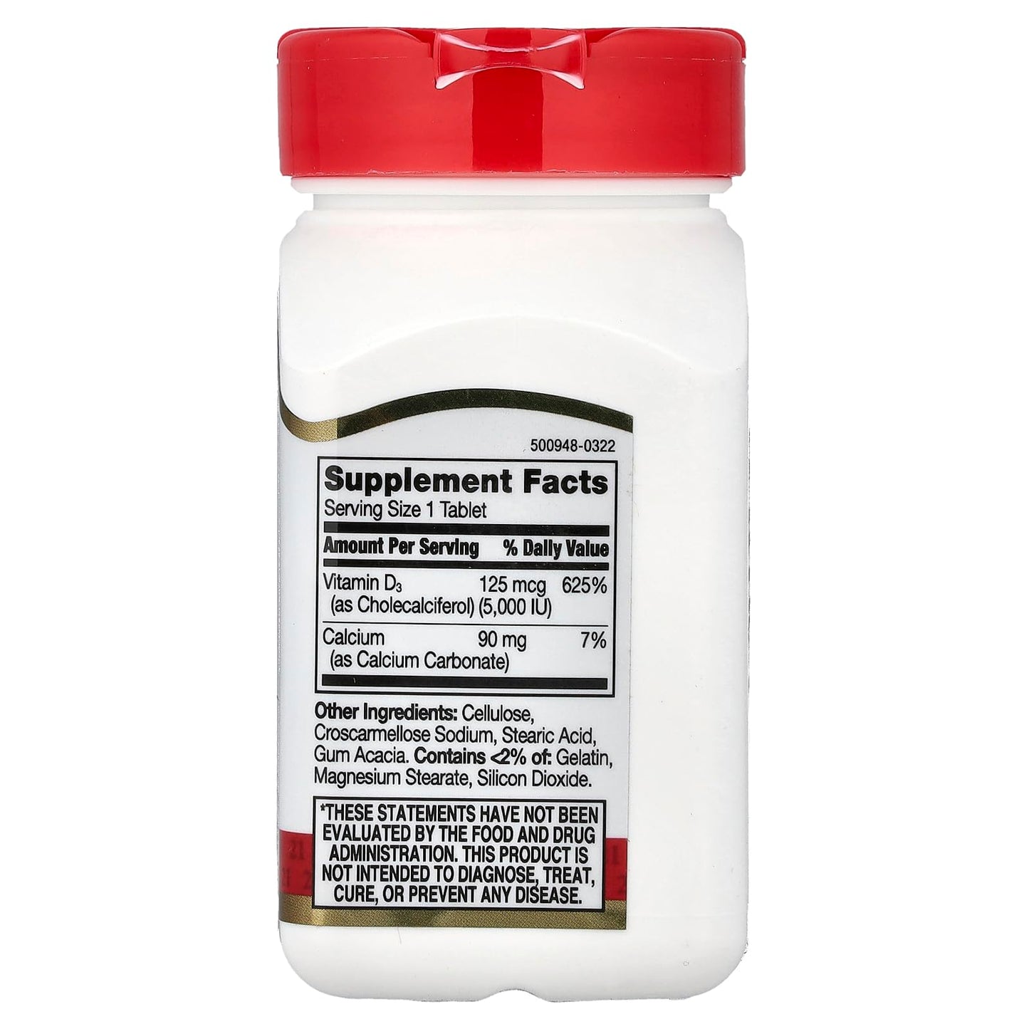 21st Century Vitamin D3 5000 IU Tablets, 110 Tablets