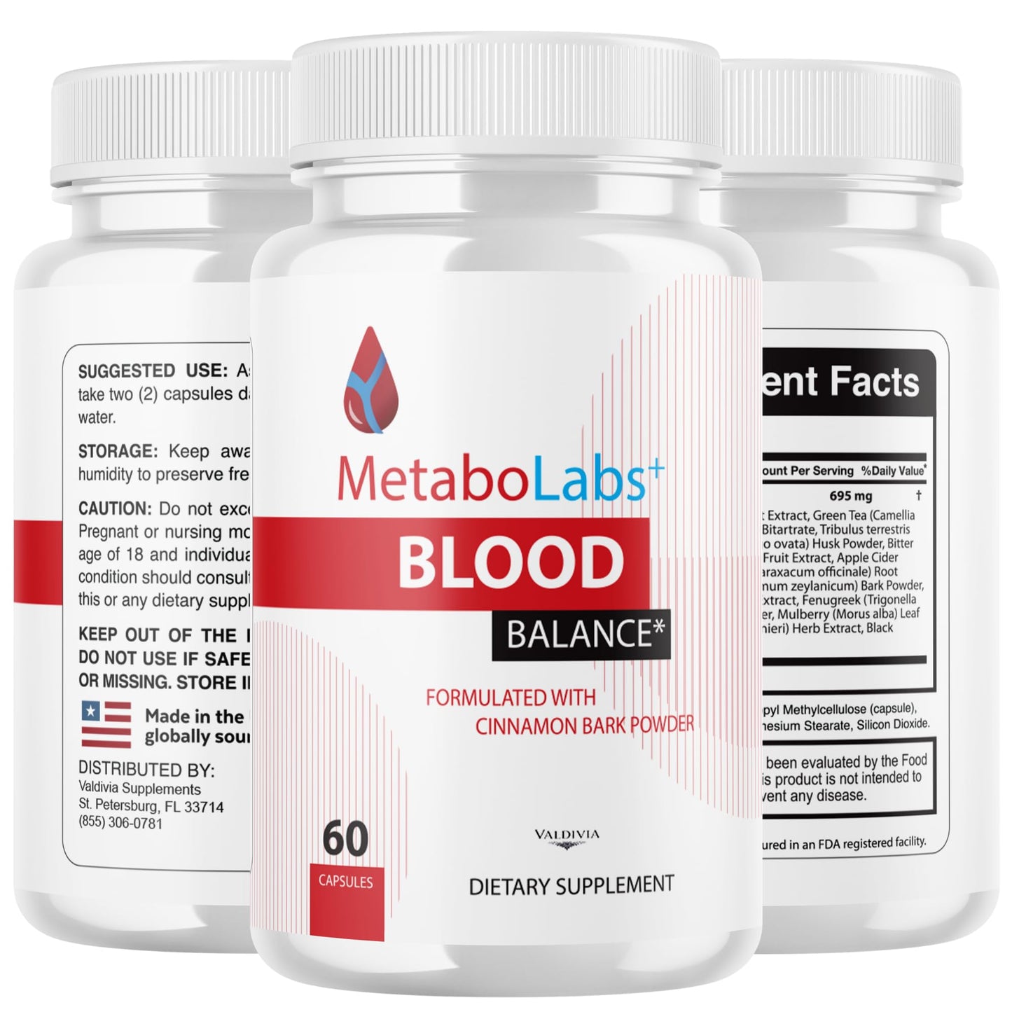 Valdivia MetaboLabs Blood Balance Supplement Capsules, 120 Capsules