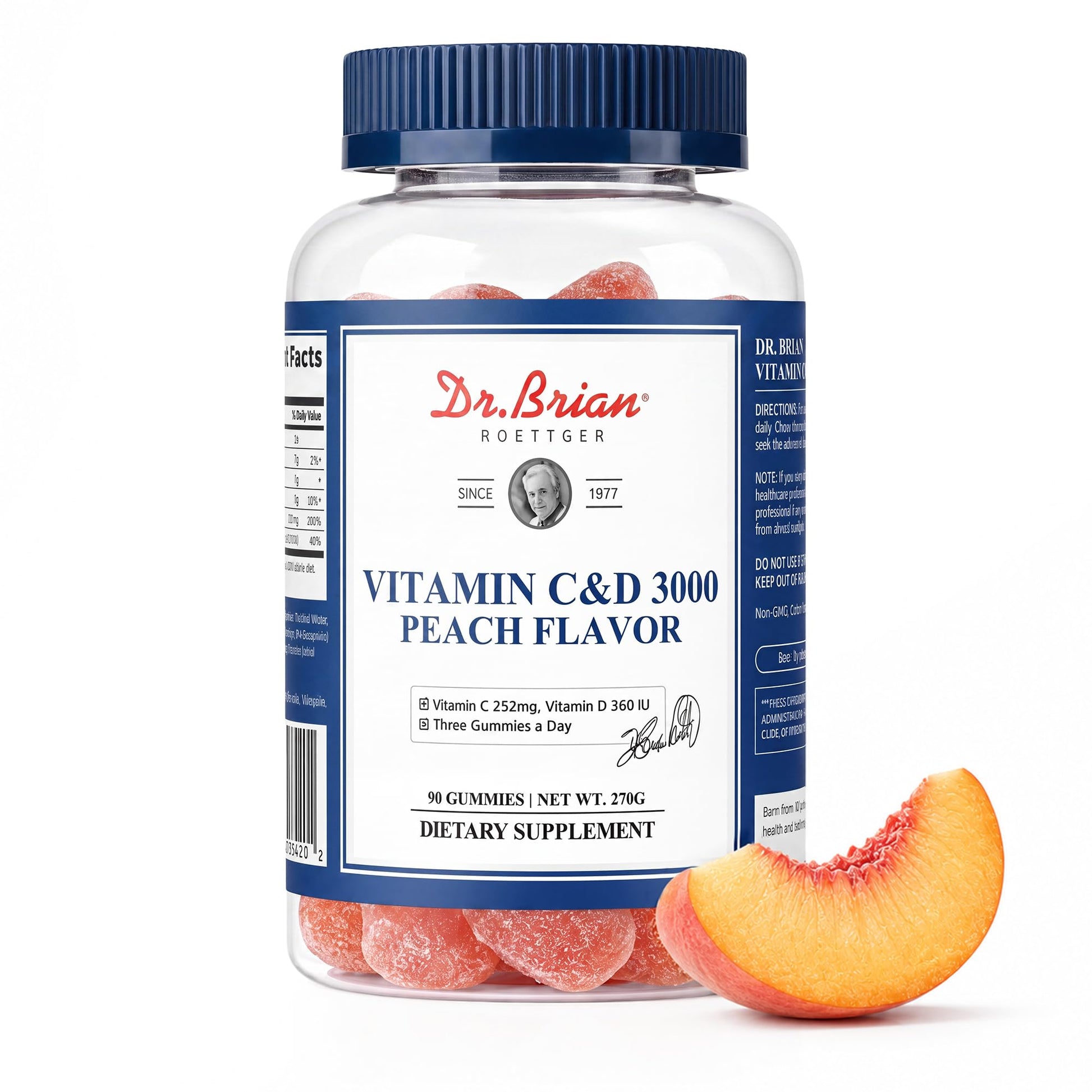 DR.BRIAN ROETTGER Vitamin C Gummies for Immune Support, 90 Count