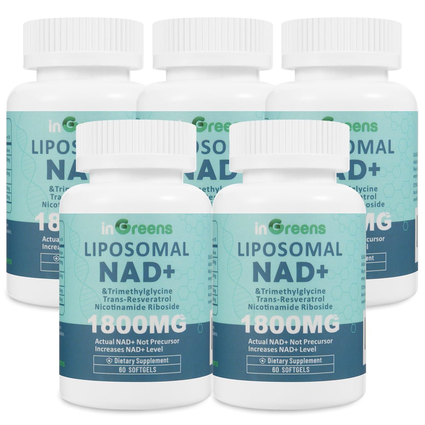 inGreens Liposomal NAD+ Supplement 1800 mg Softgels 300