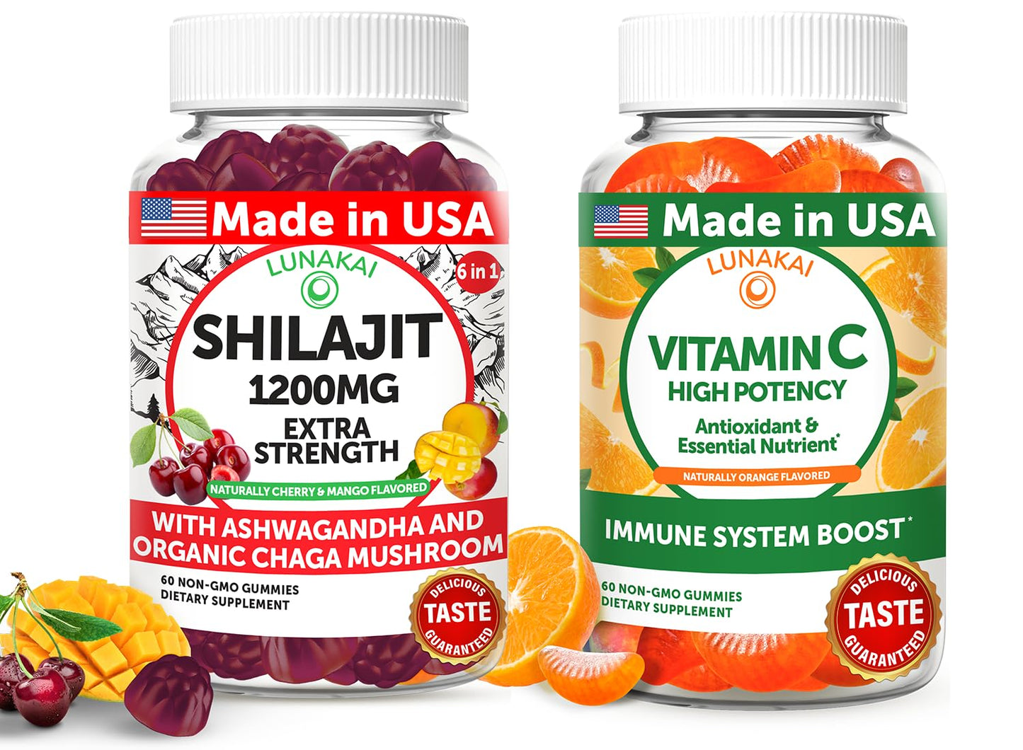 Lunakai Shilajit & Vitamin C High Potency Gummies, 120