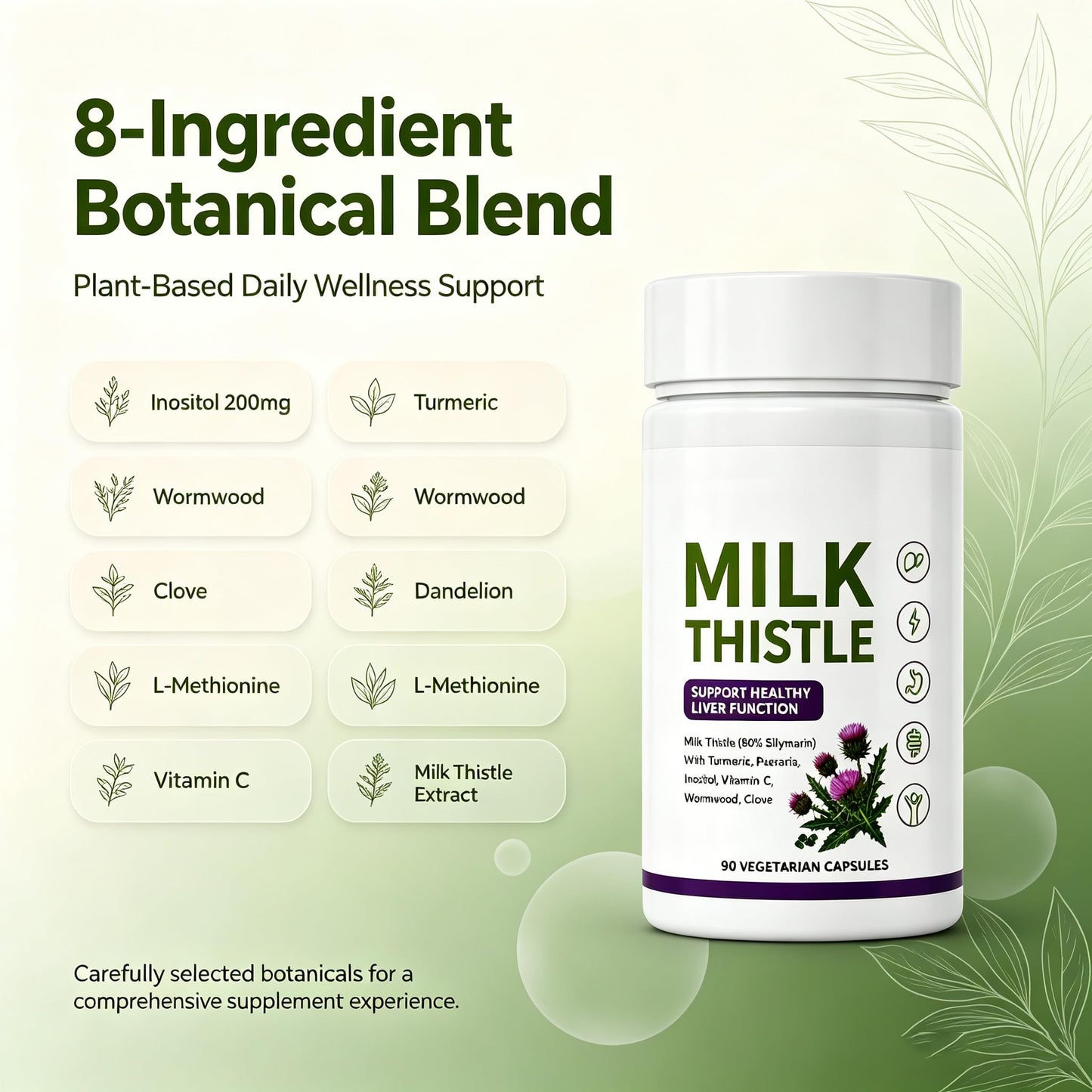 BLOUM Milk Thistle Supplement Capsule 90 Count