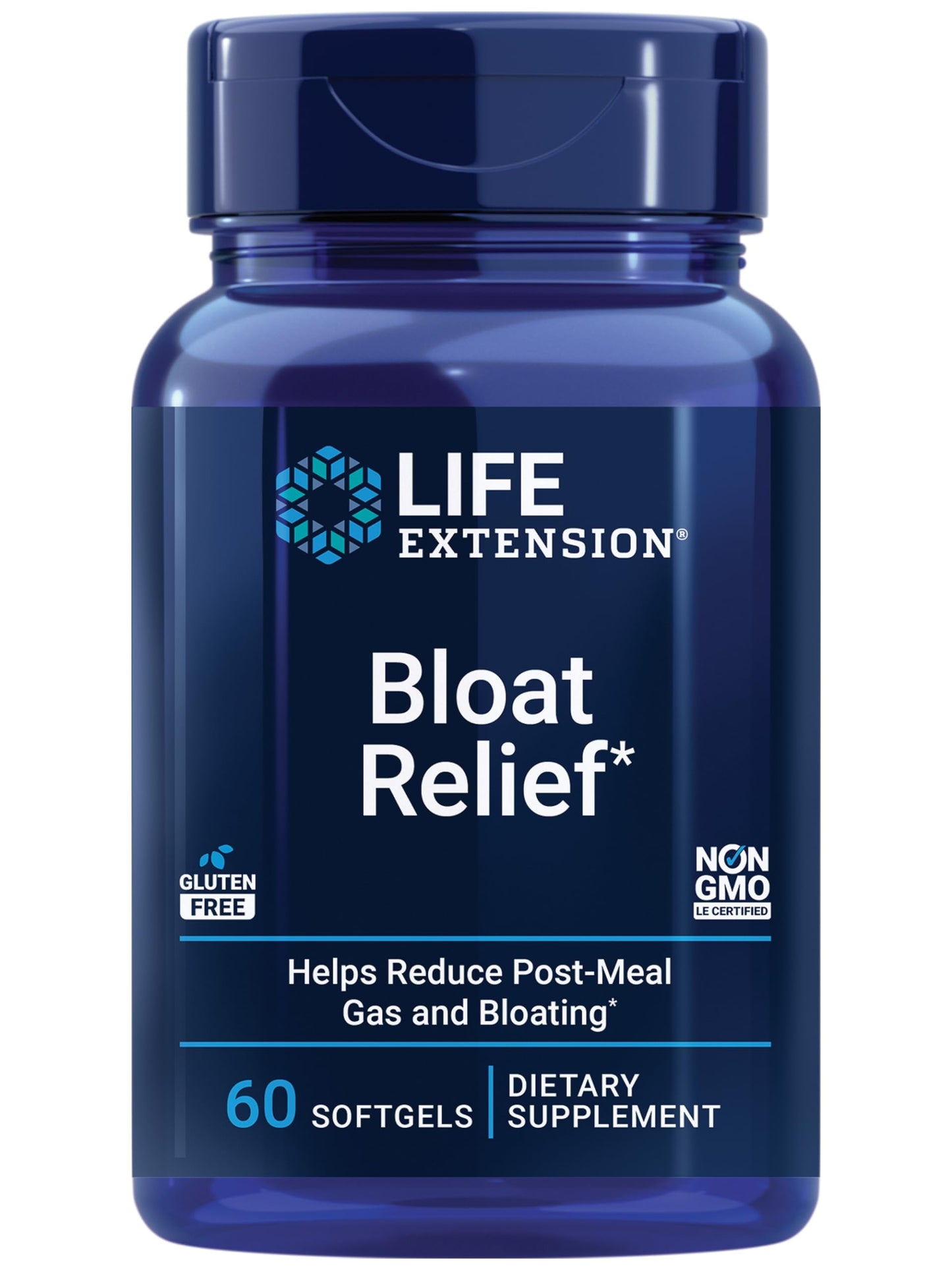 Life Extension Bloat Relief with Artichoke, Ginger, Fennel & Turmeric Softgels 60