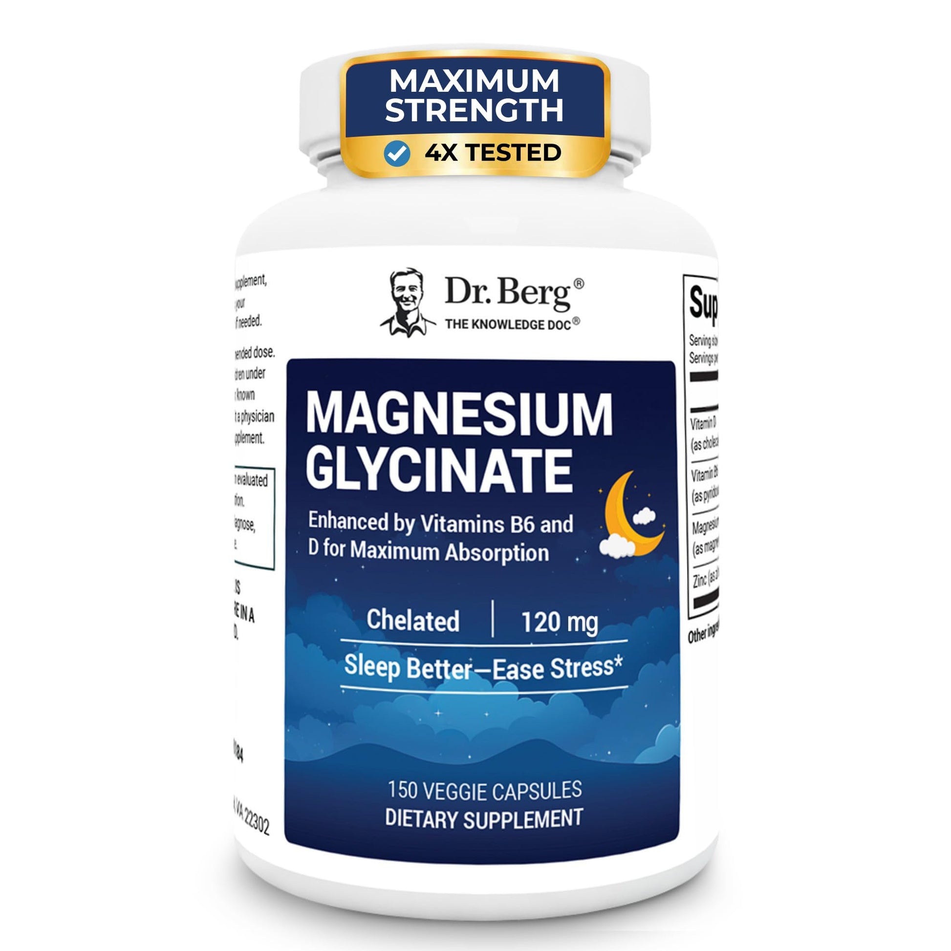 Dr. Berg Nutritionals Magnesium Glycinate Capsule, 150 Count