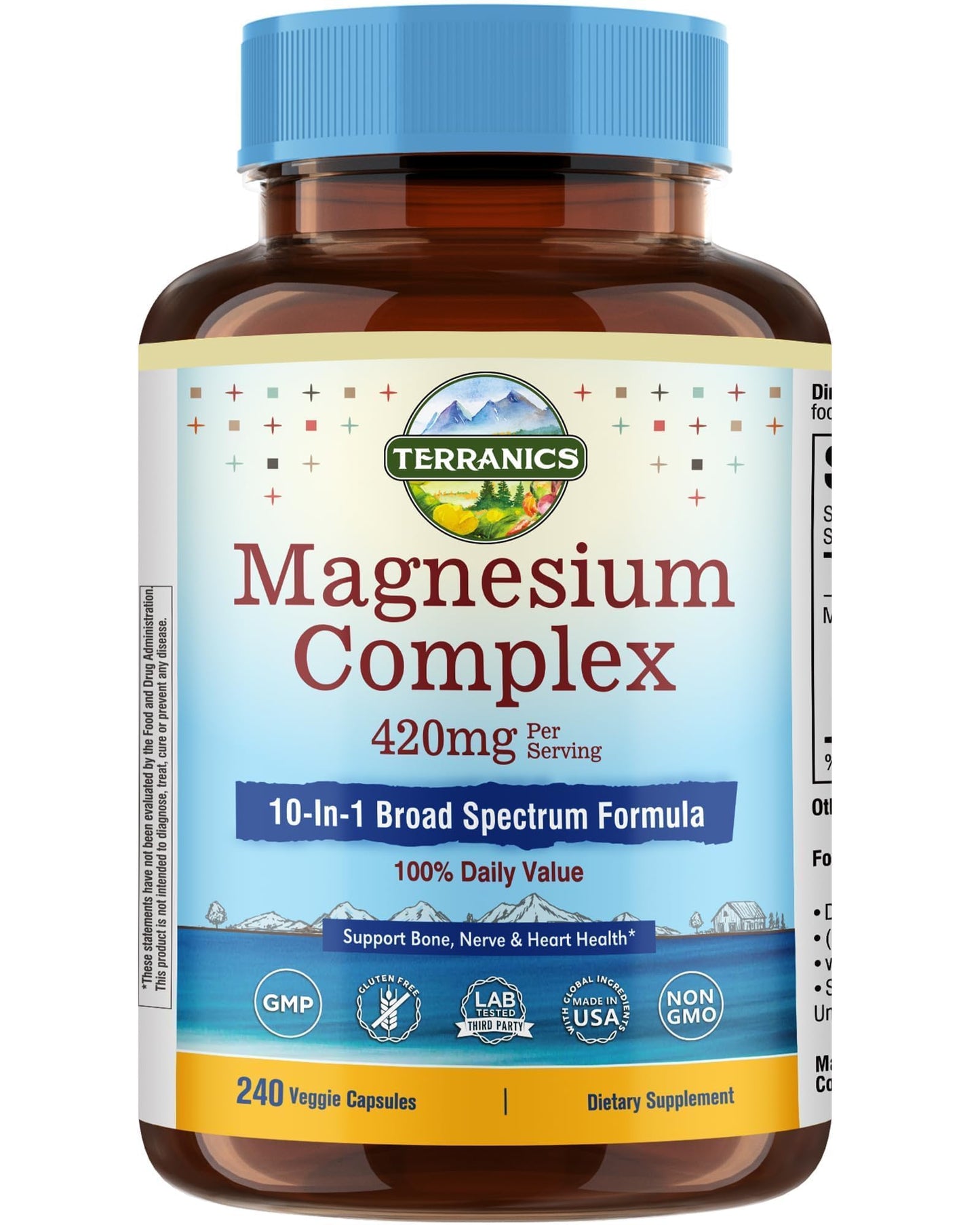 Terranics Magnesium Complex 420mg Capsule, 240 Veggie Caps