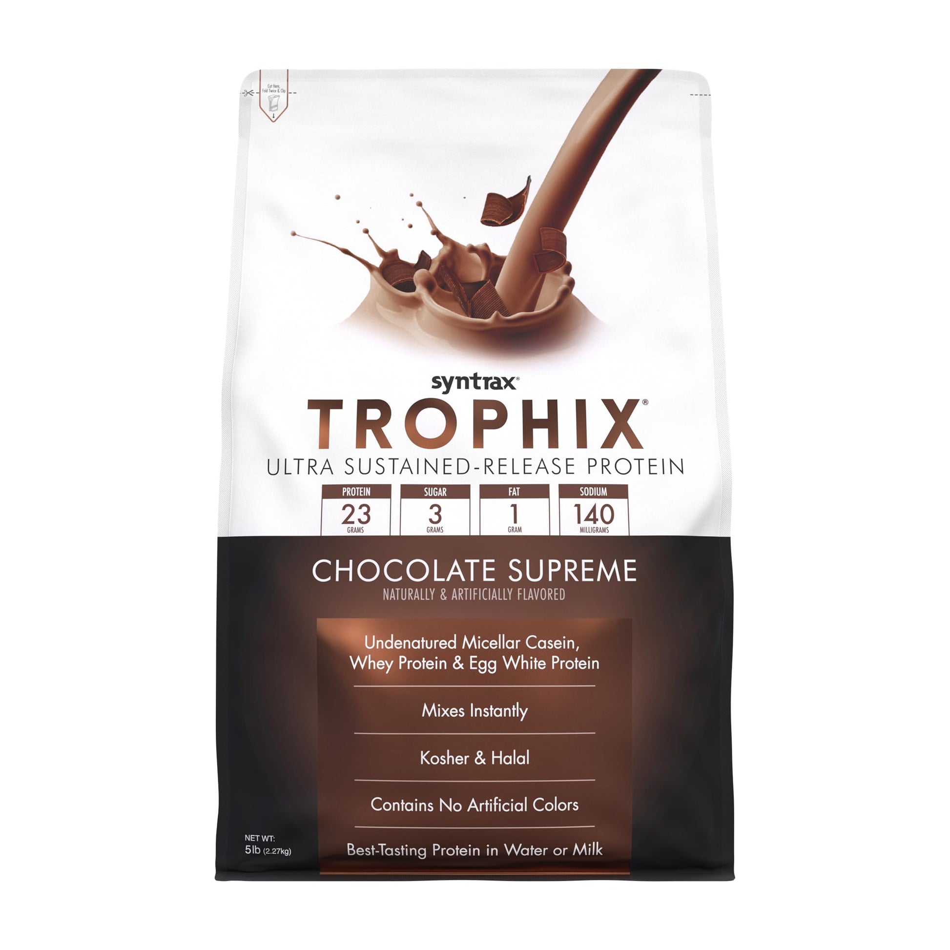 Syntrax Trophix Ultra Sustained-Release Protein Powder Blend, Chocolate Supreme, 80