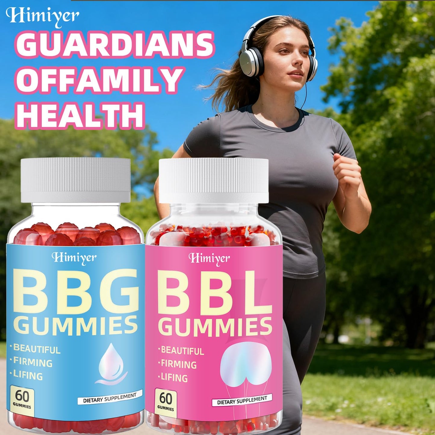 Himiyer BBG & BBL Gummies Combo Daily Herbal Nutrition Support Gummies for Women 120 Gummies