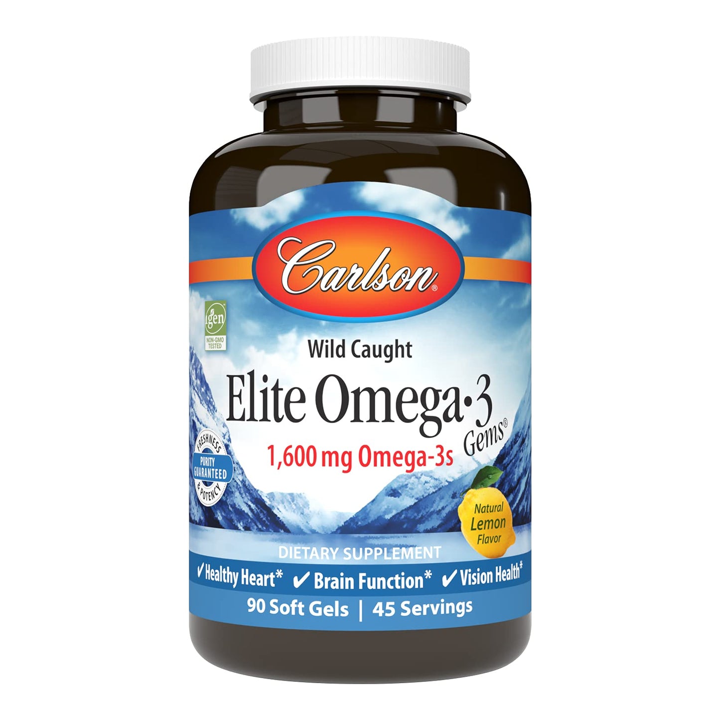 Carlson Wild Caught Elite Omega-3 Soft Gels 90 Count