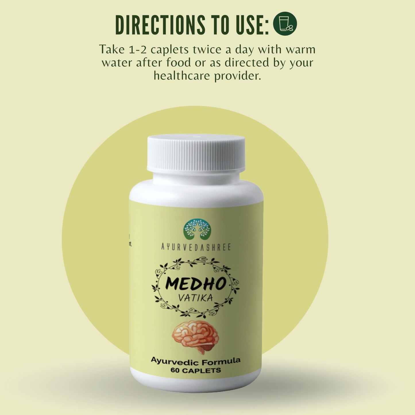 AYURVEDASHREE Medho Vatika Caplets 60