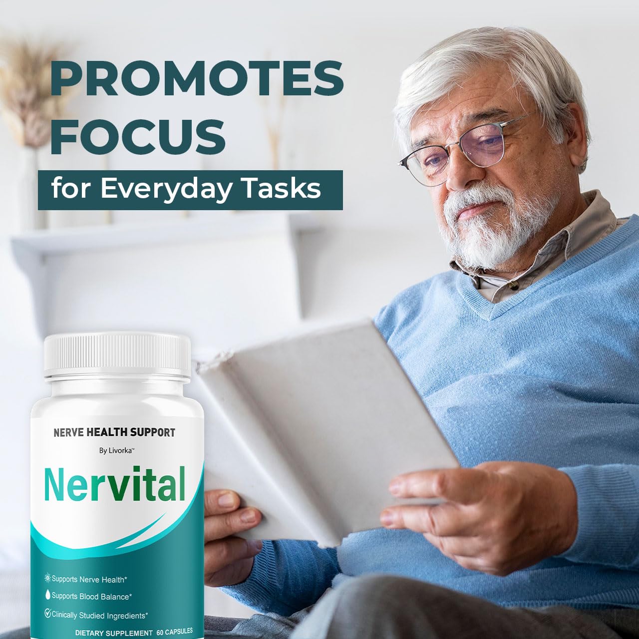 LIVORKA Nervital Capsules, 300 Capsules