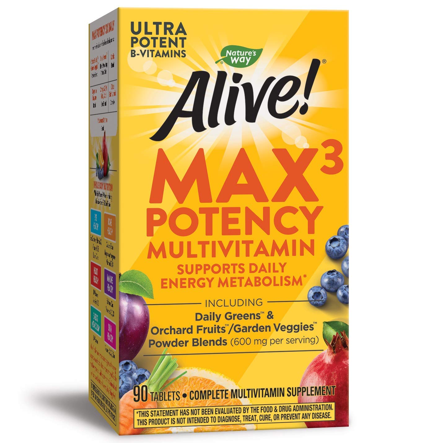 Nature's Way Alive! Max Potency Daily Multivitamin Capsule, 90 Capsules