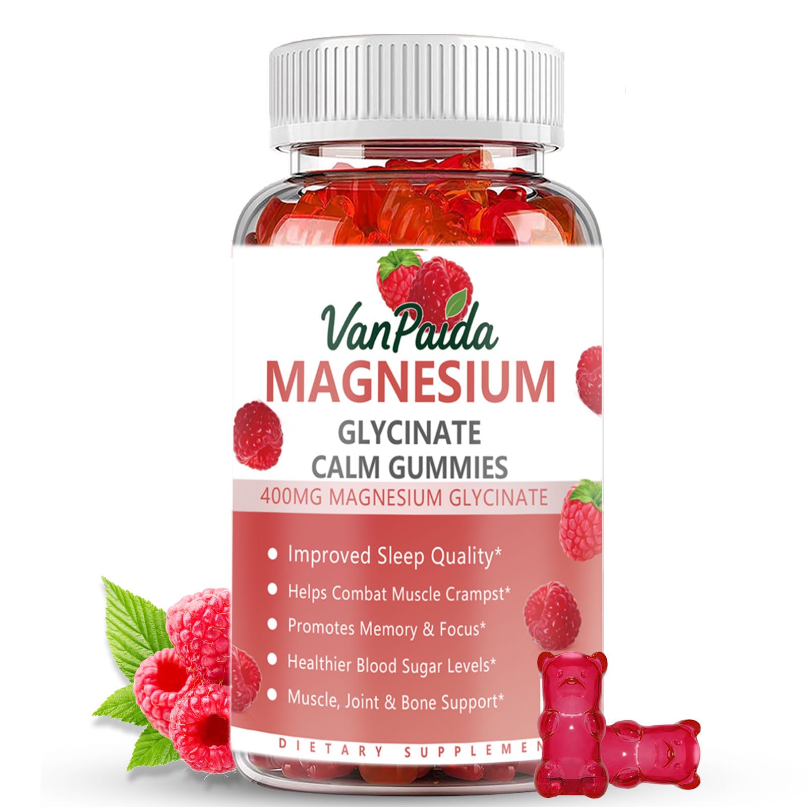 Van Paida Magnesium Glycinate 400mg Gummies, 60 Count