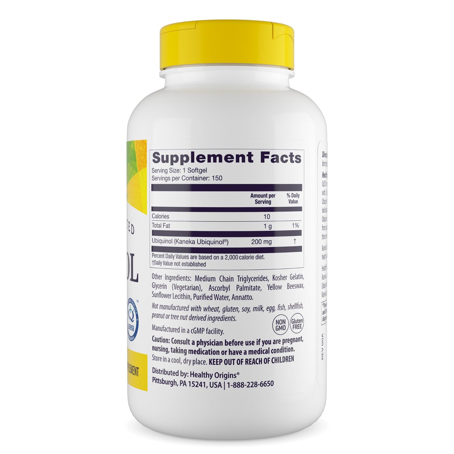 Healthy Origins Ubiquinol Softgels 200 mg, 150 Count