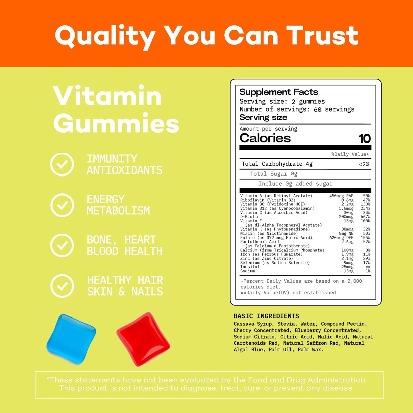 AIDO VITA Premium Multivitamin Gummies for Adults 120 Count