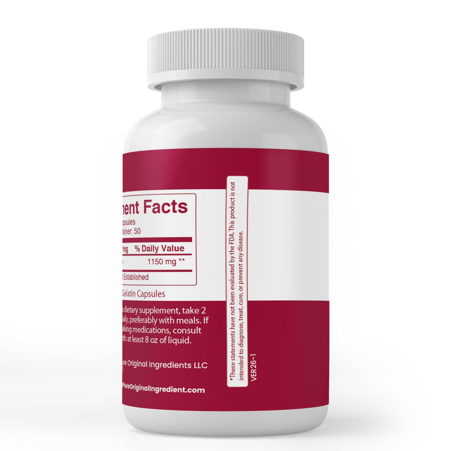 PURE ORIGINAL INGREDIENTS N-Acetyl L-Cysteine NAC Capsule, 100 Count