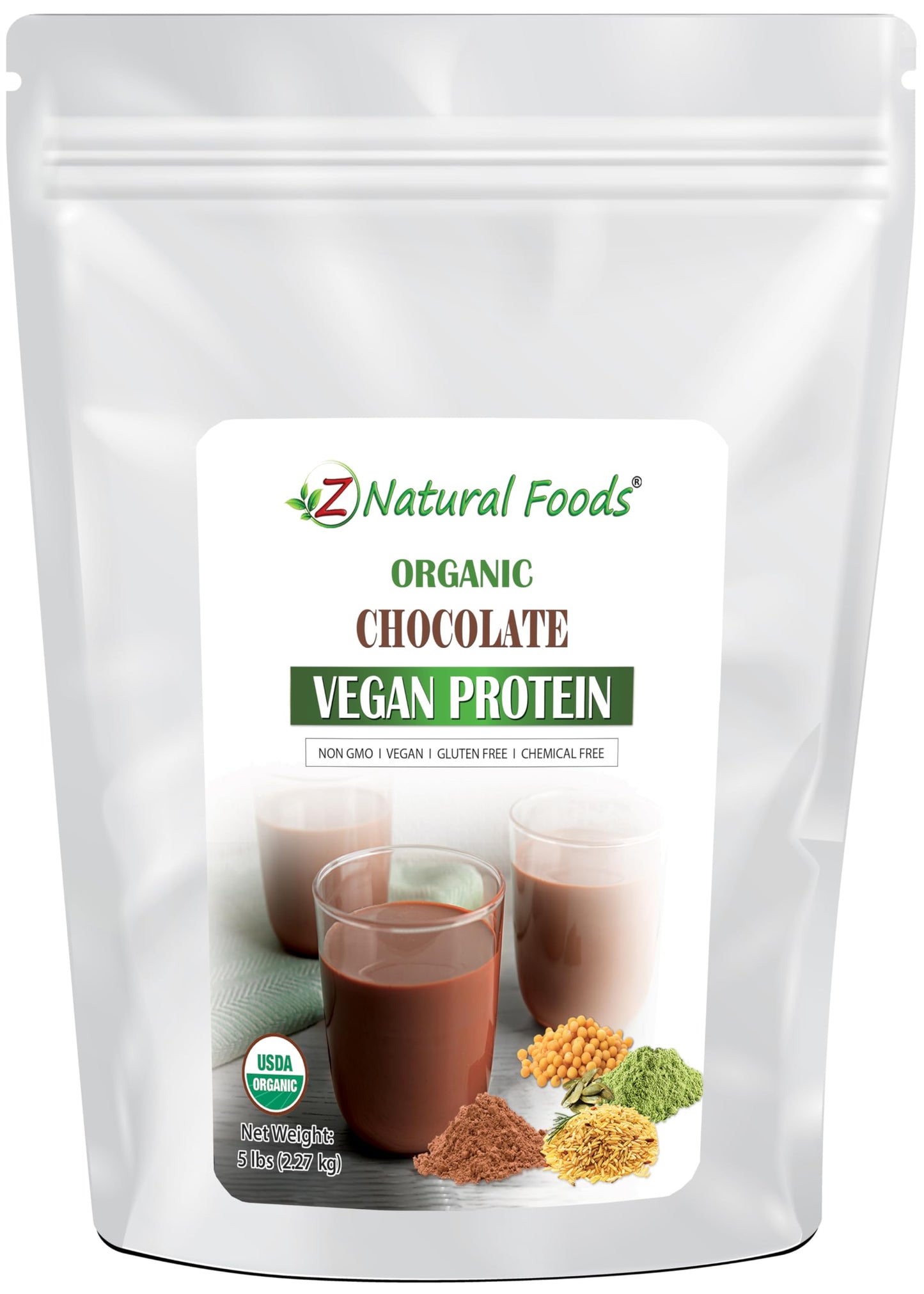 Z Natural Foods Organic Chocolate Vegan Protein Powder 1280 oz