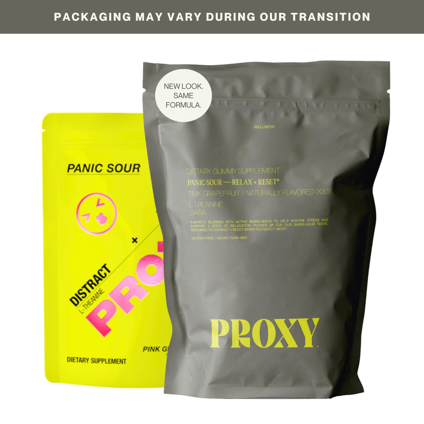 PROXY Panic Sour GABA L-Theanine Calm Sleep Gummies, 30 Count