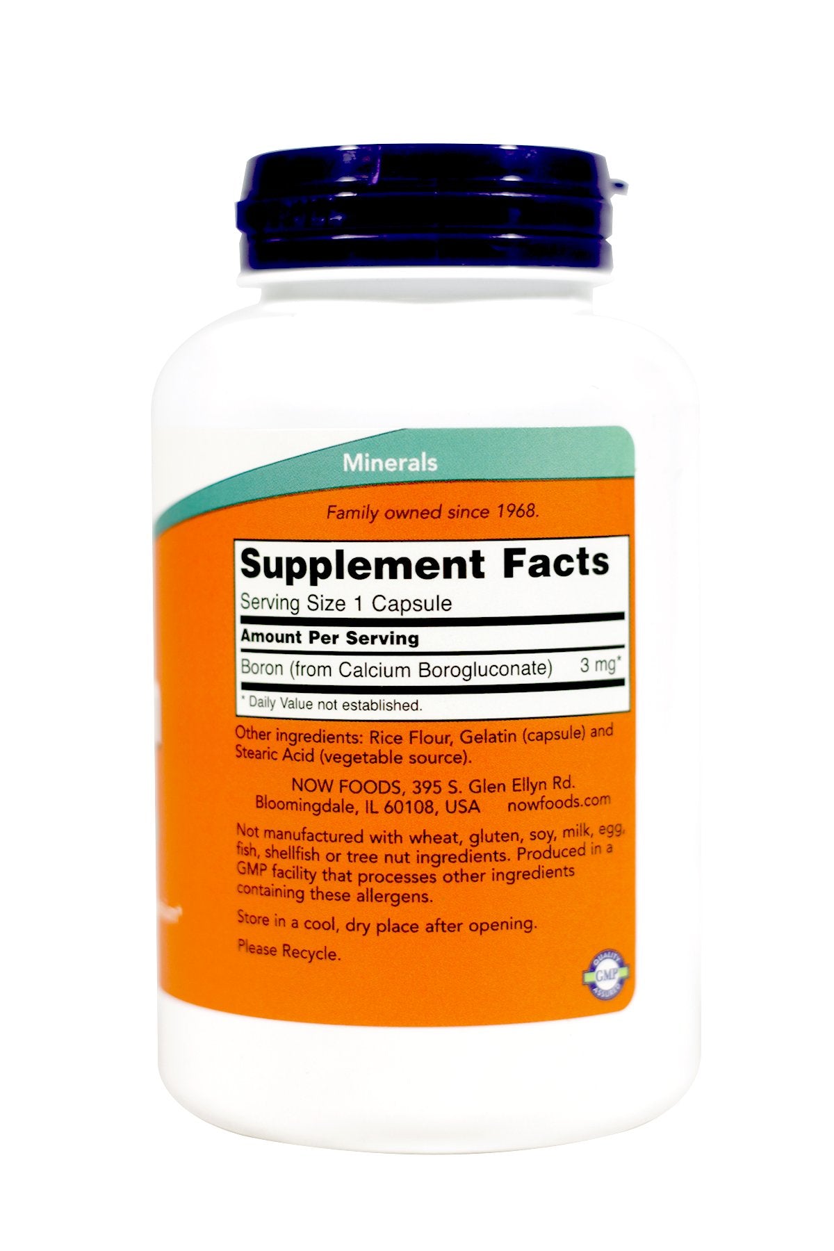 NOW Foods Boron 3 mg 500 Capsules